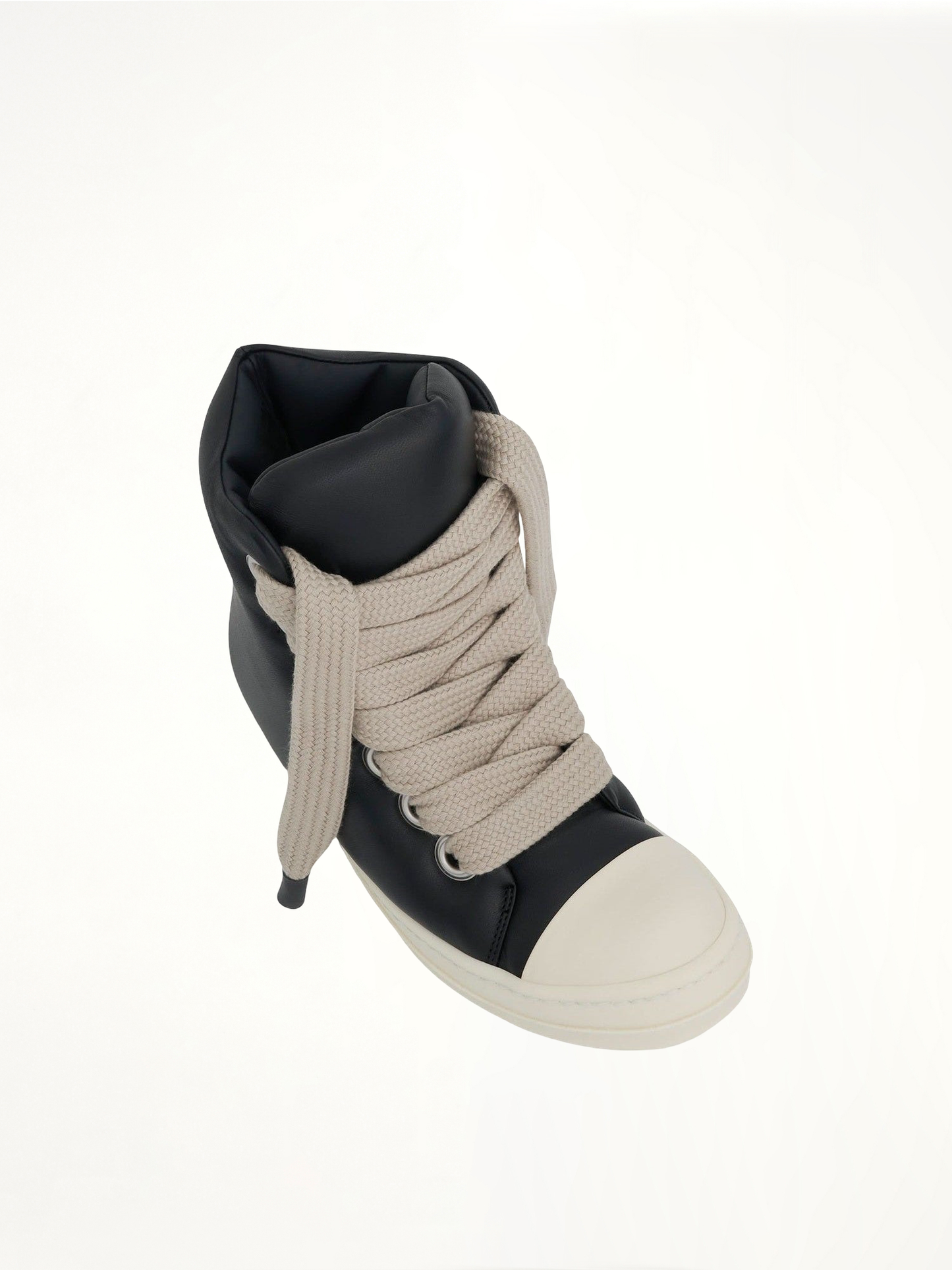 RICK OWENS Jumbo Lace Padded Sneakers (Black)