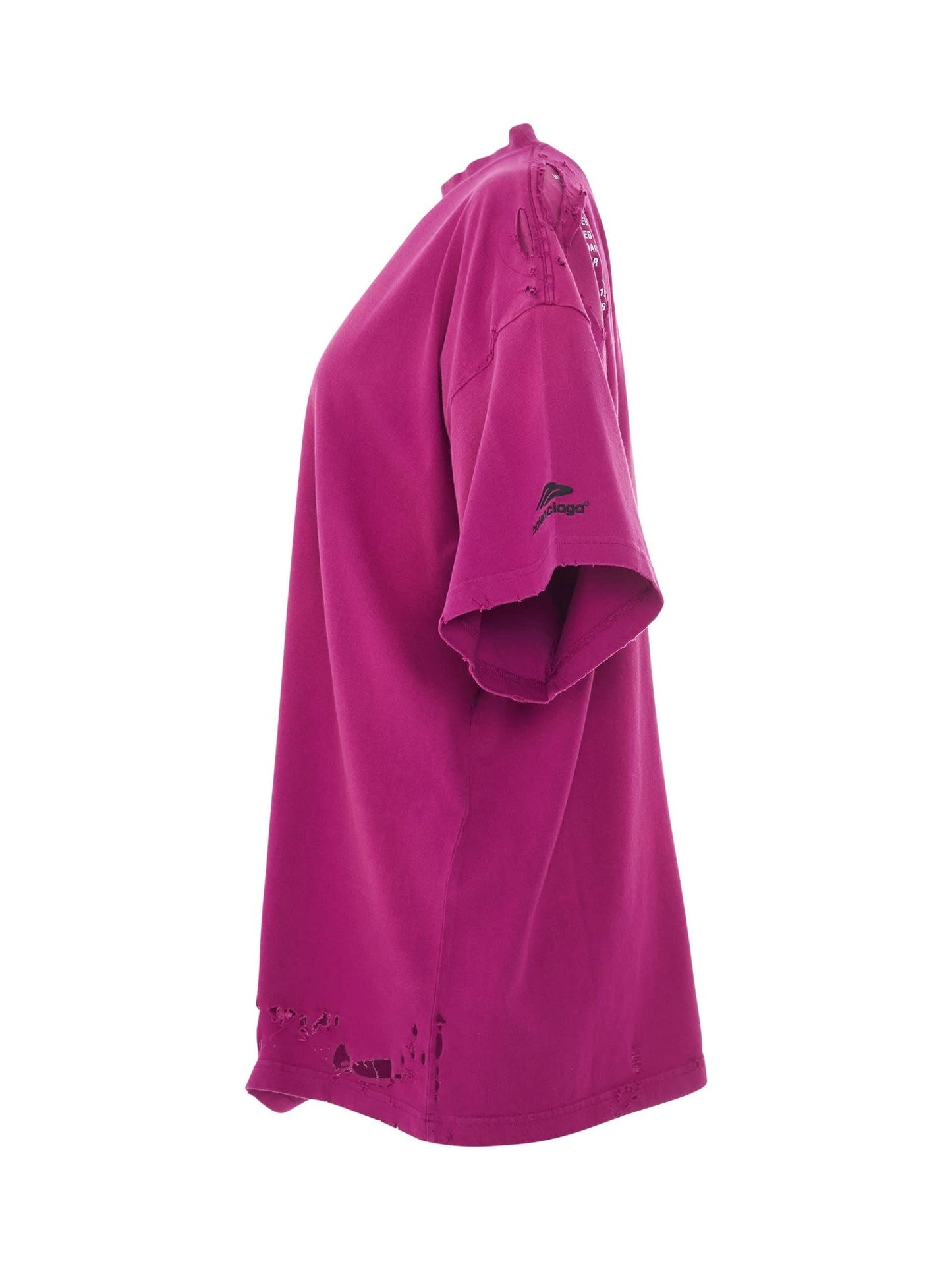BALENCIAGA 3B Sports Icon Repaired Oversized T-Shirt (Pink)