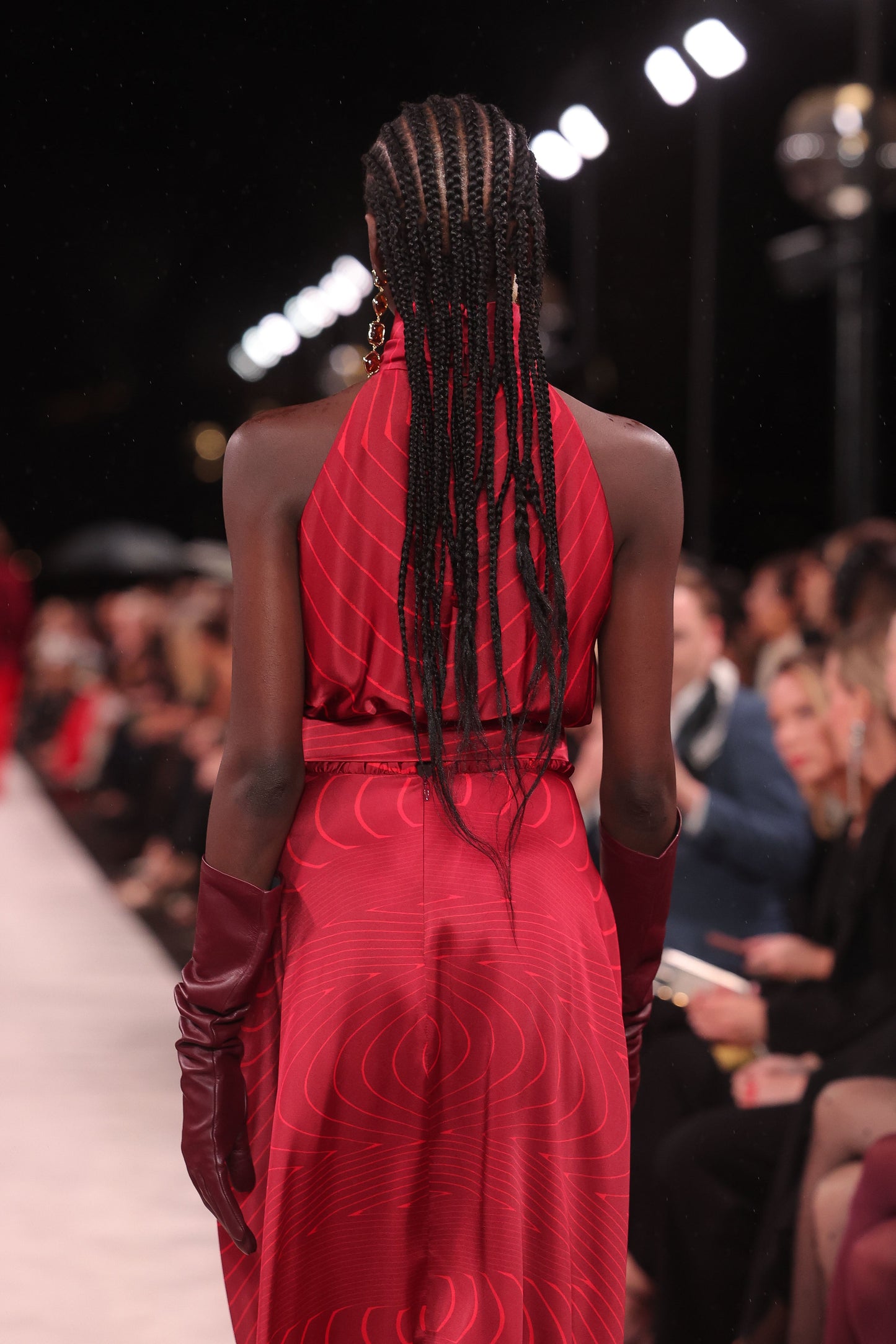 Carla Zampatti Undercurrent Silk Viscose Stretch Halter Dress (Red)