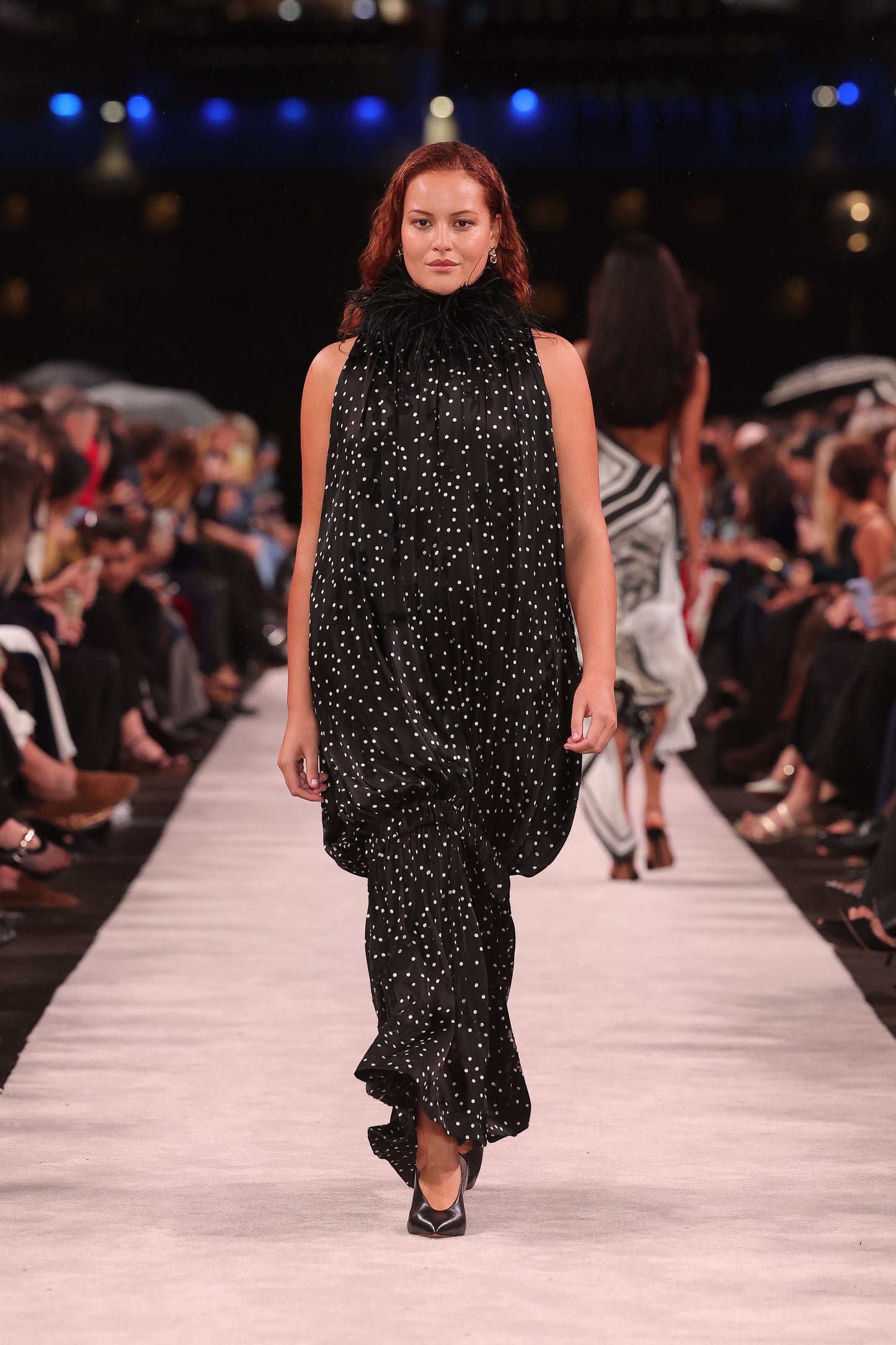Image of Accessories. Product name - Black Feather Collar in Black colour by brand - Carla Zampatti