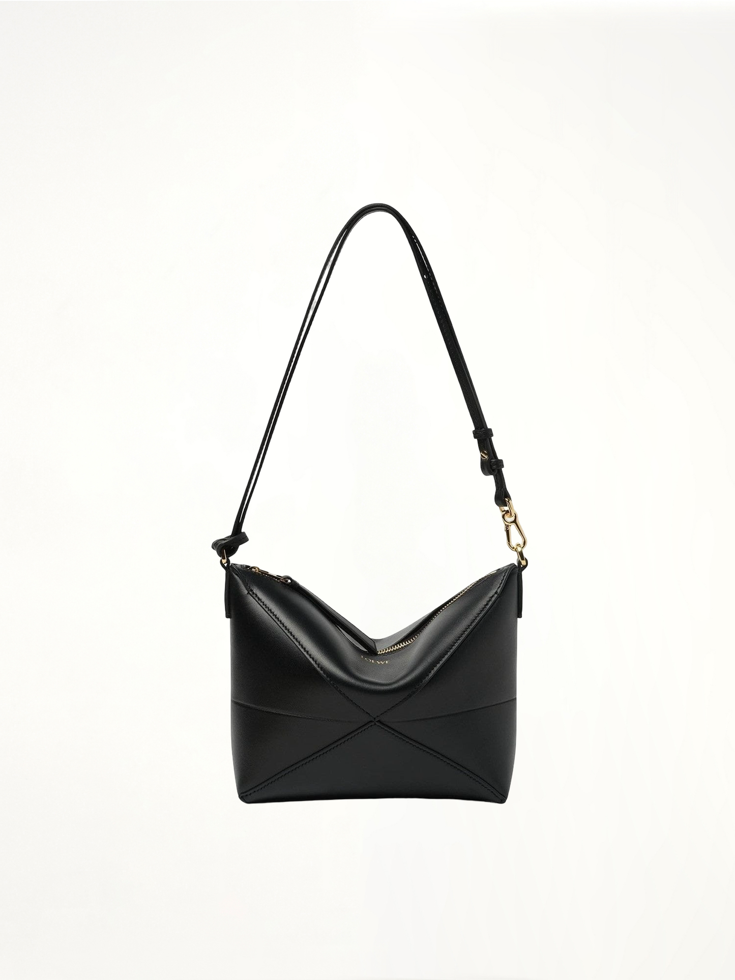 Image of Bags. Product name - Puzzle Fold Pouch in Black colour by brand - LOEWE