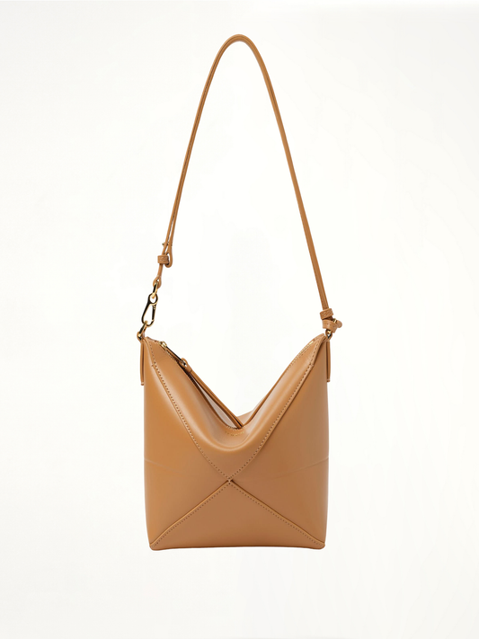 Image of Wallets & Money Clips. Product name - Puzzle Fold Pouch in Brown colour by brand - LOEWE