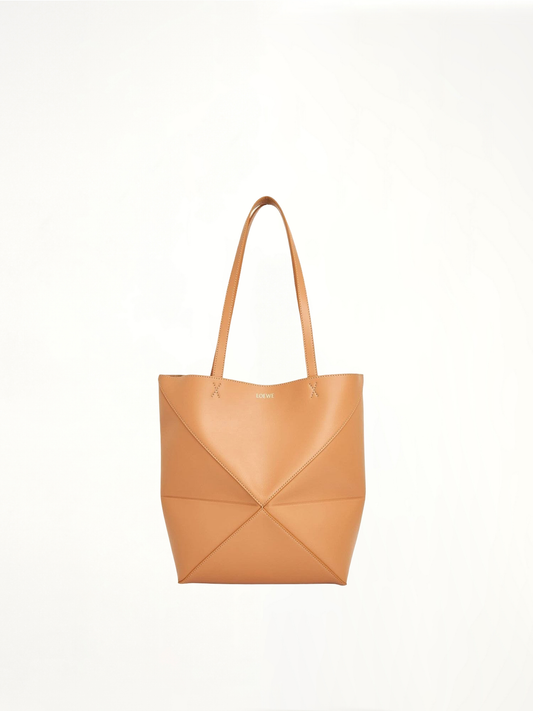 Image of Bags. Product name - Medium Puzzle Fold Tote Bag in Brown colour by brand - LOEWE
