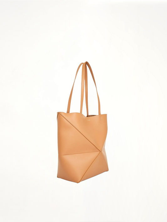 LOEWE Medium Puzzle Fold Tote Bag (Brown)