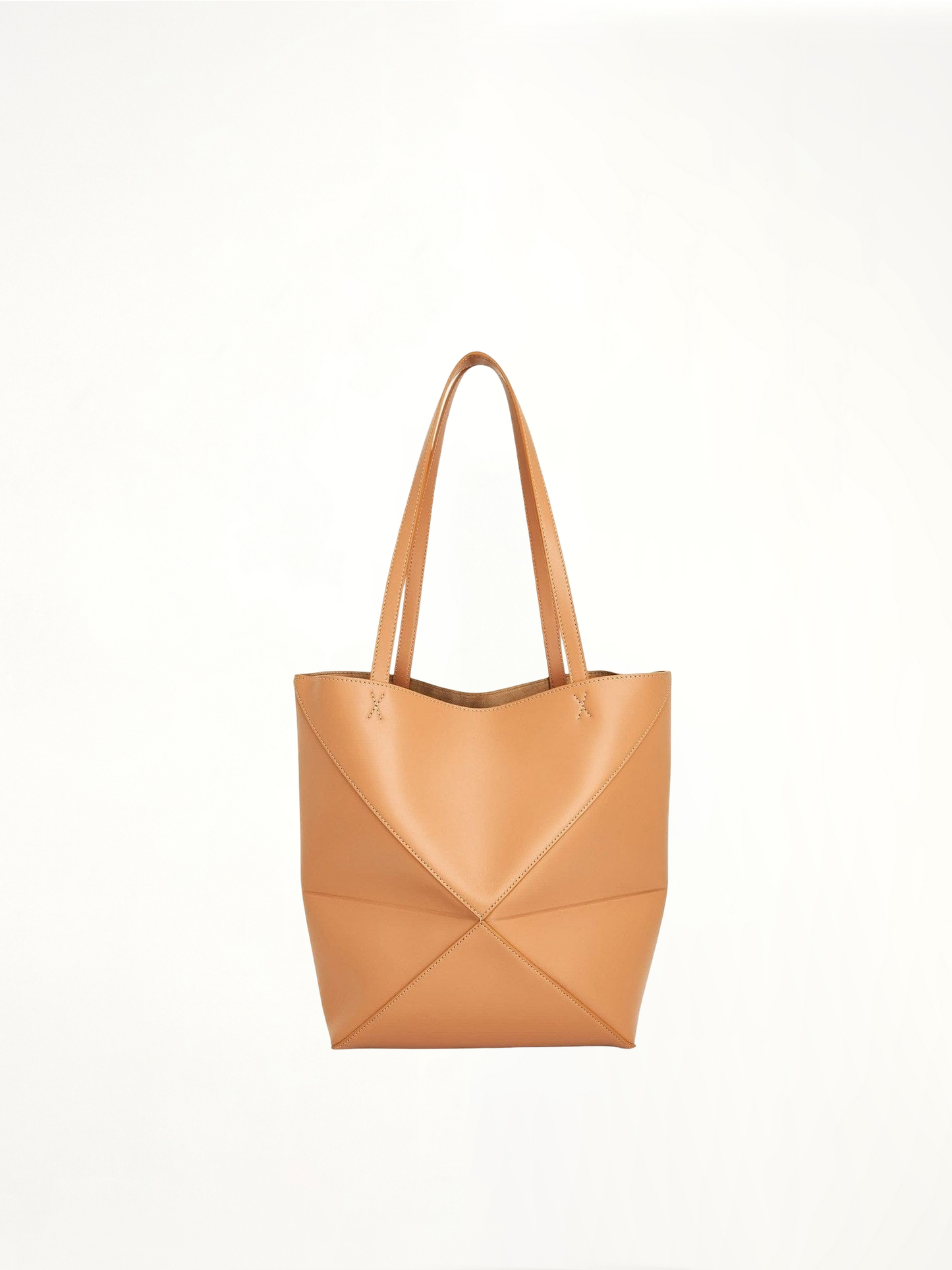 LOEWE Medium Puzzle Fold Tote Bag (Brown)