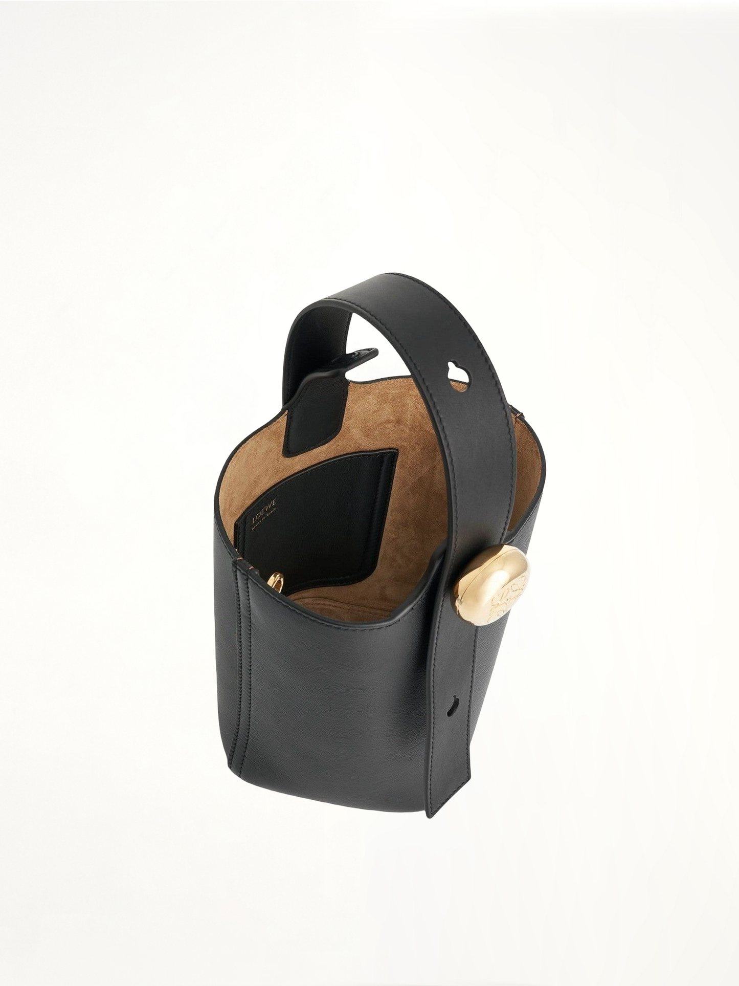 LOEWE Mini Pebble Bucket Bag (Black)