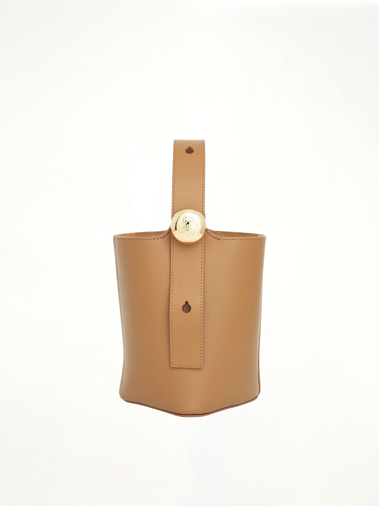 LOEWE Mini Pebble Bucket Bag (Brown)