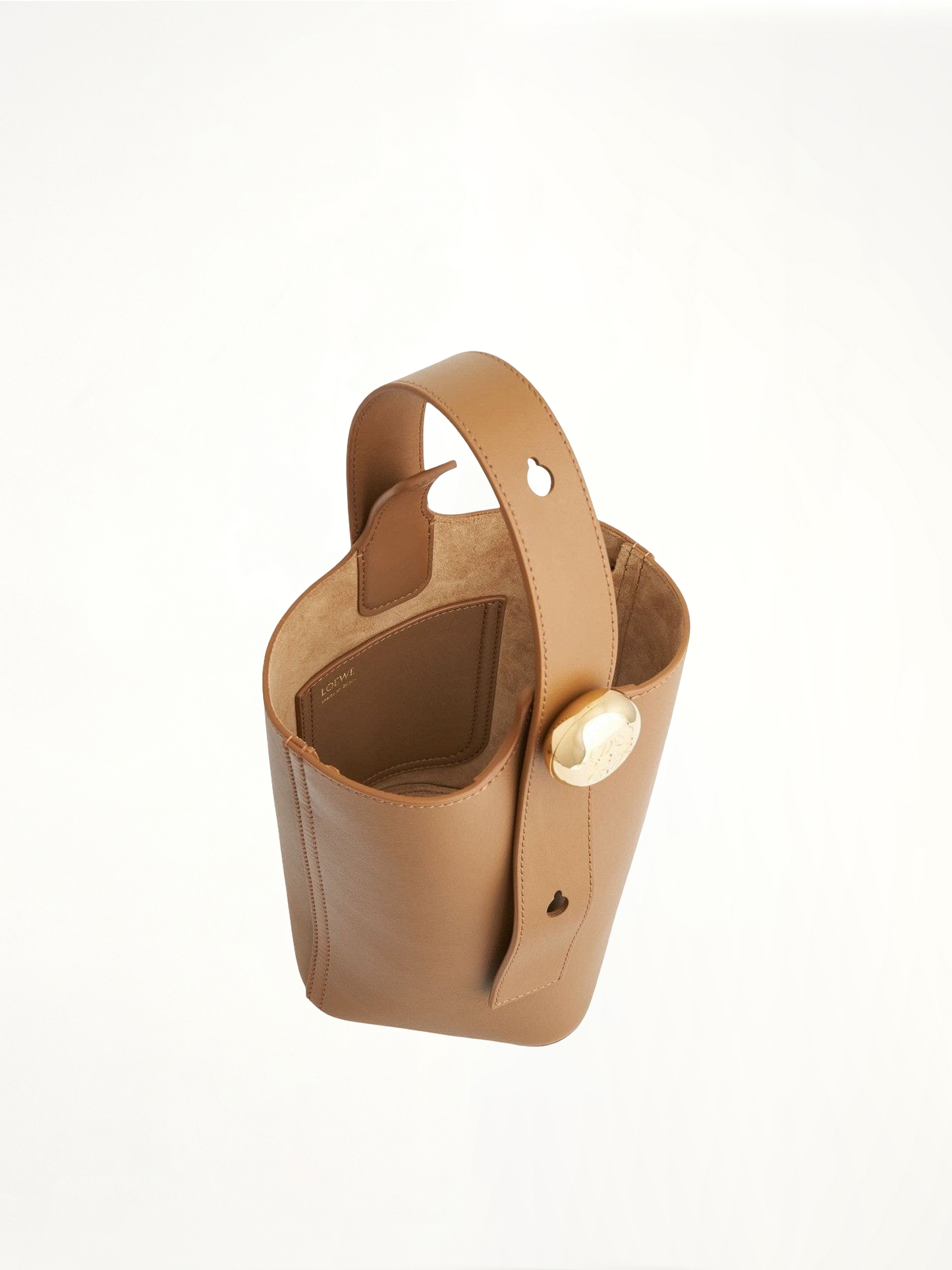 LOEWE Mini Pebble Bucket Bag (Brown)