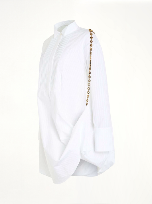 LOEWE Chain Shirt Dress (White)