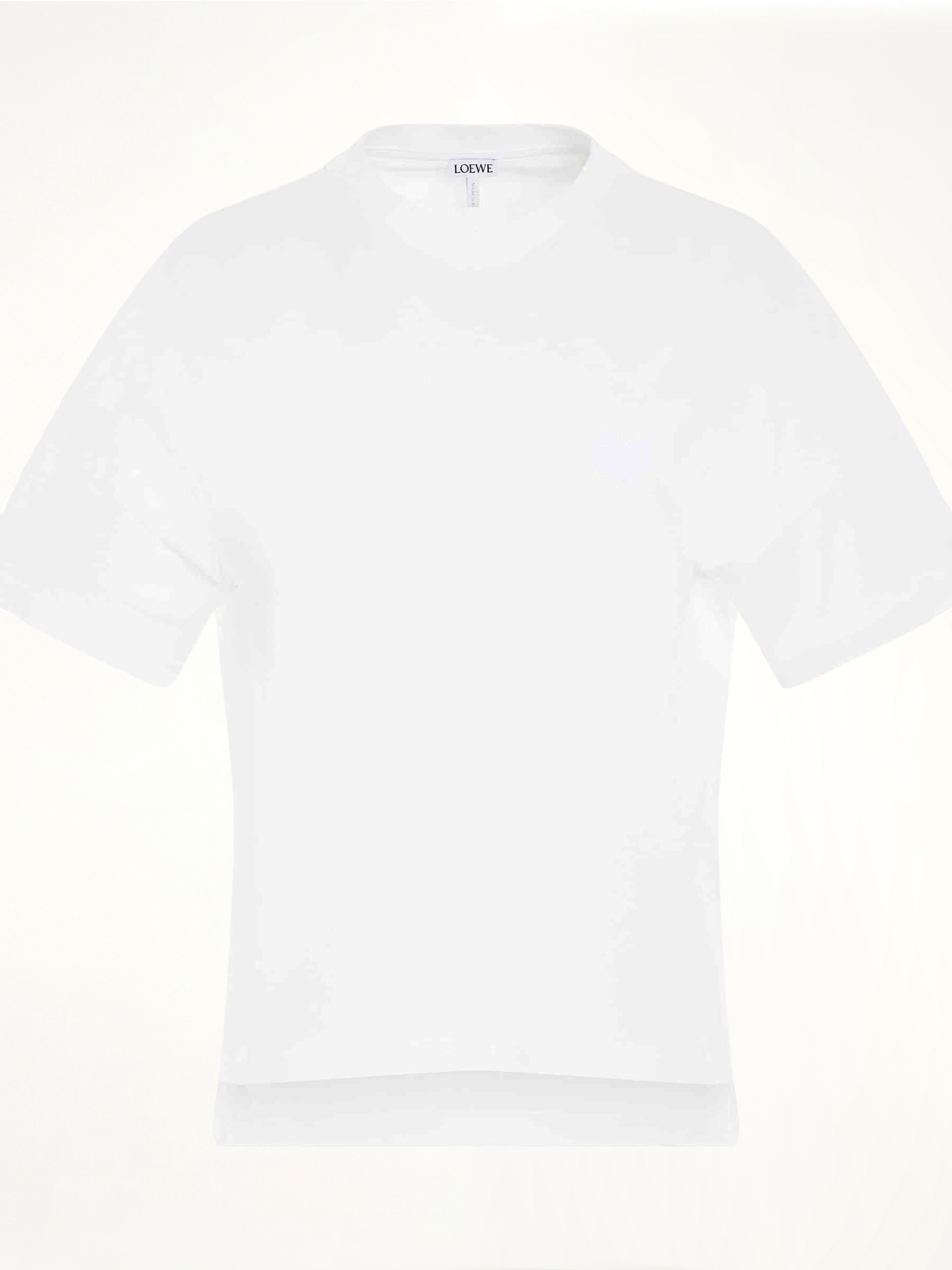 Image of a model wearing Tops. Productname: LOEWE Anagram Boxy Fit T-Shirt in WHITE colour by brand - LOEWE
