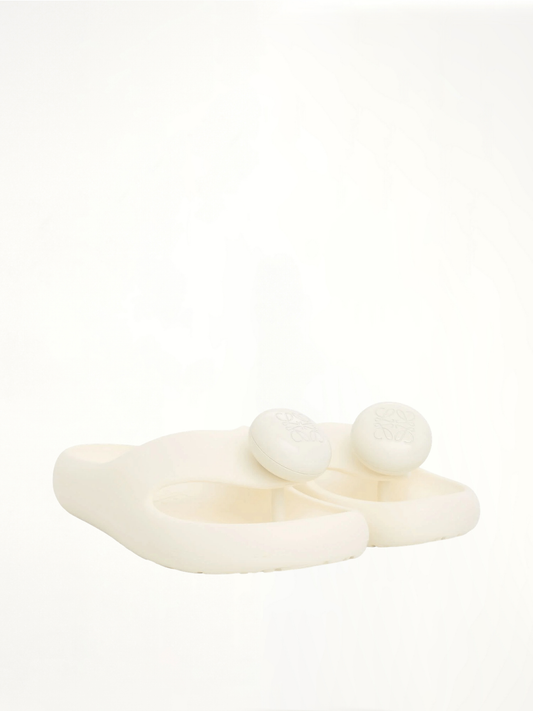 LOEWE Foam Thong Slide (White)