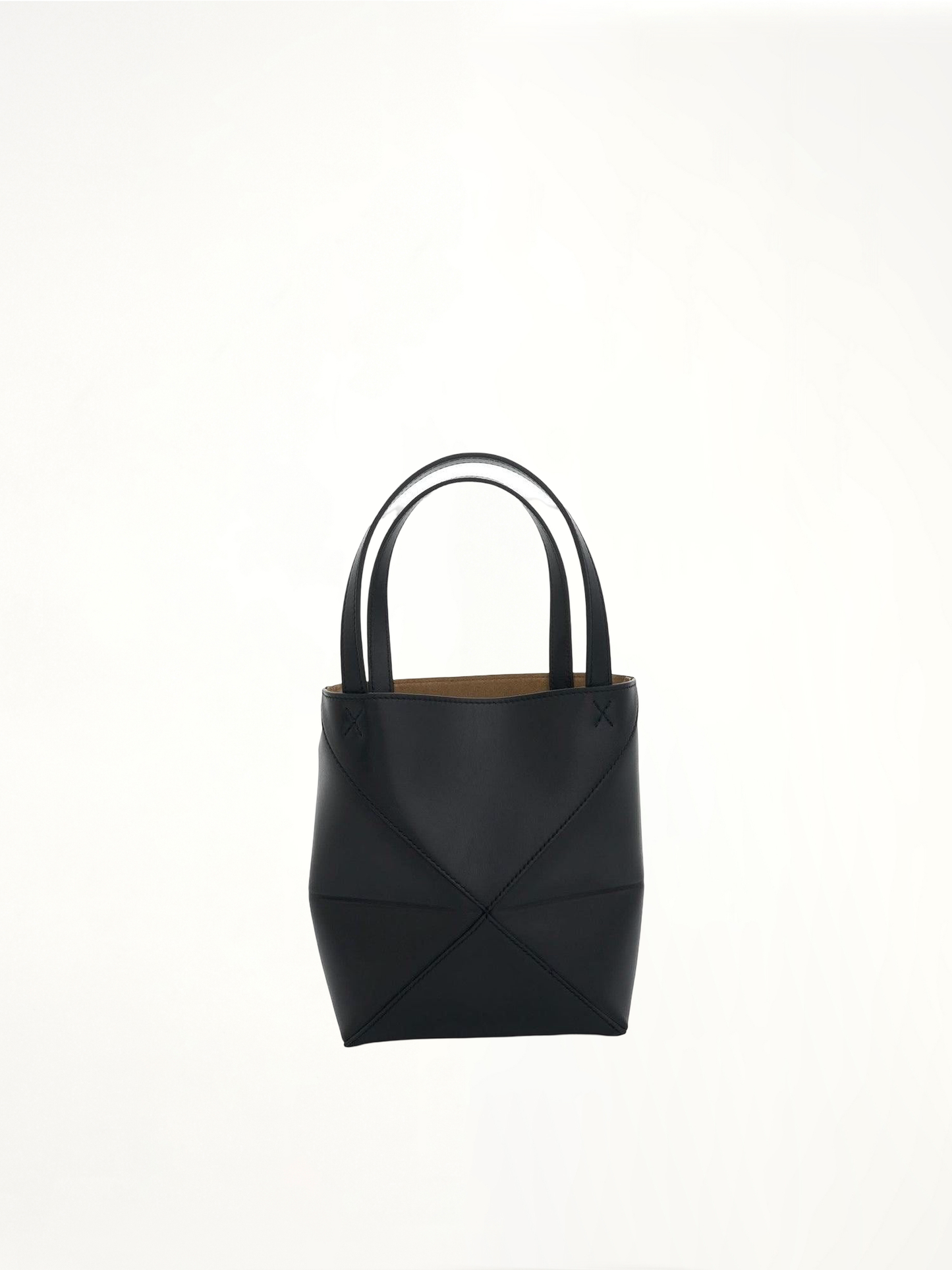 LOEWE Mini Fold Puzzle Tote Bag (Black)