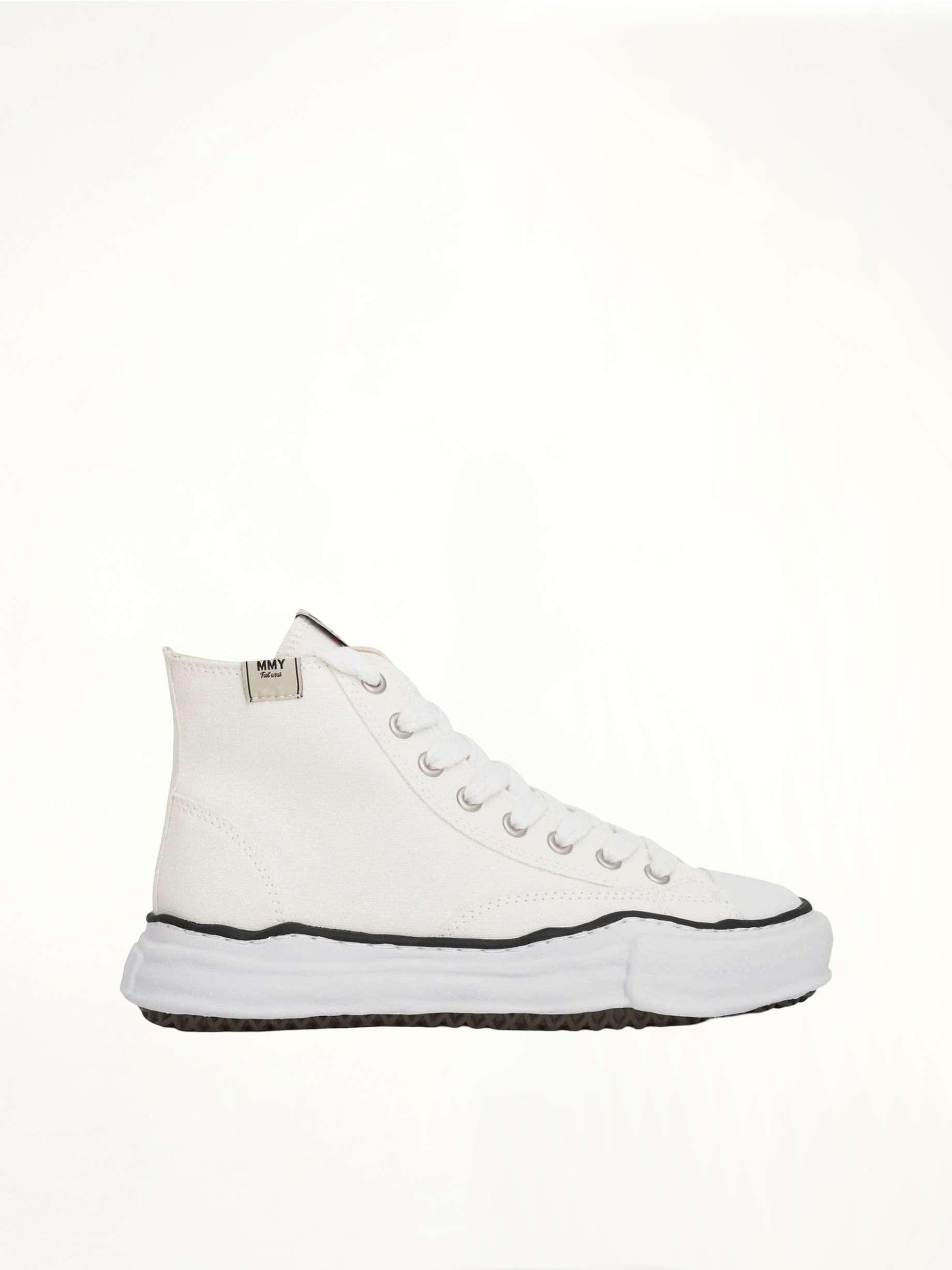 Image of Sneakers. Product name - Peterson OG High Sneaker in White colour by brand - MAISON MIHARA YASUHIRO