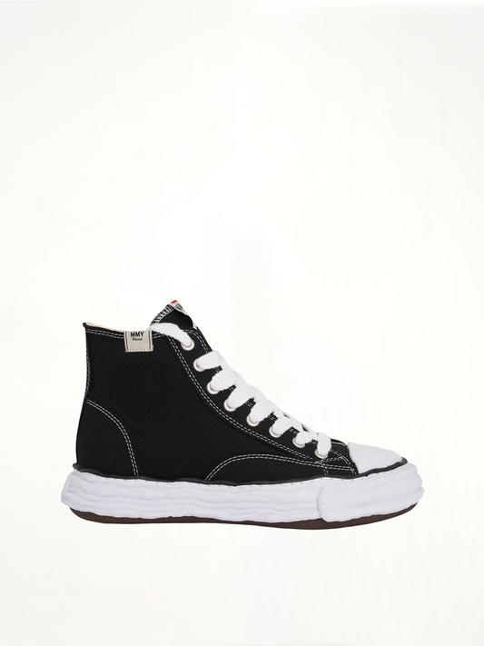 Image of Sneakers. Product name - Peterson 23 OG High Sneaker in Black colour by brand - MAISON MIHARA YASUHIRO
