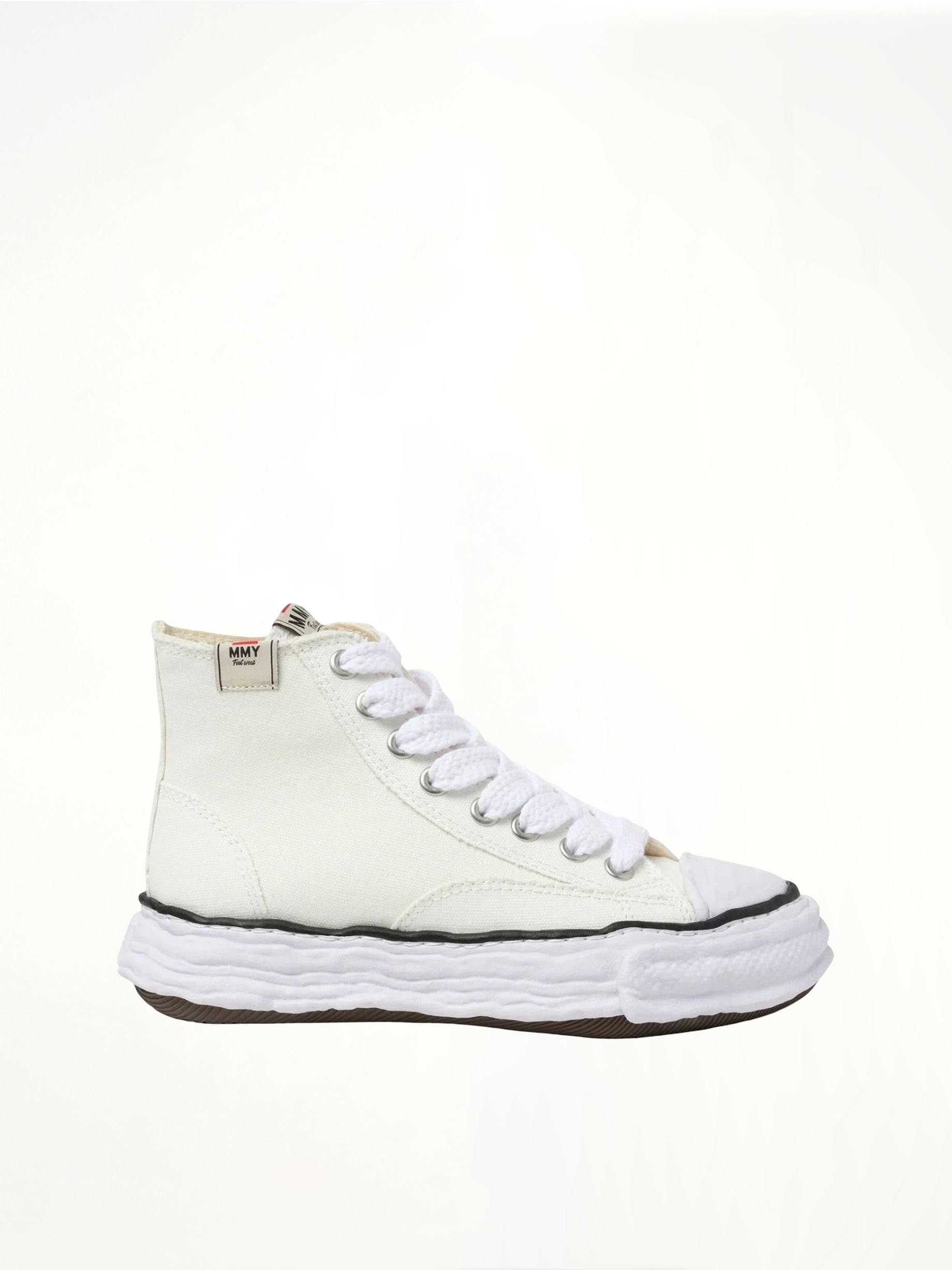 Image of Sneakers. Product name - Peterson 23 OG High Sneaker in White colour by brand - MAISON MIHARA YASUHIRO