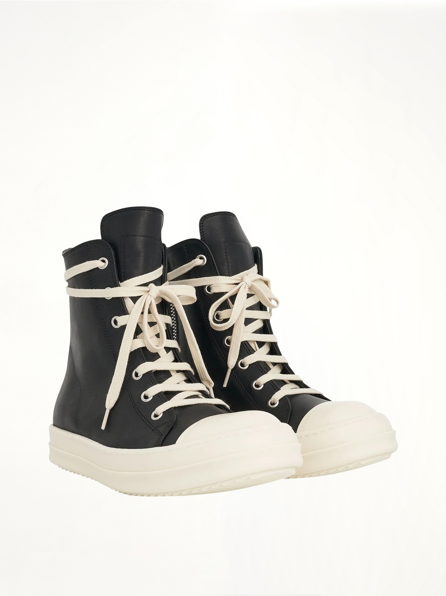 RICK OWENS Washed Calf High Sneaker (Black)