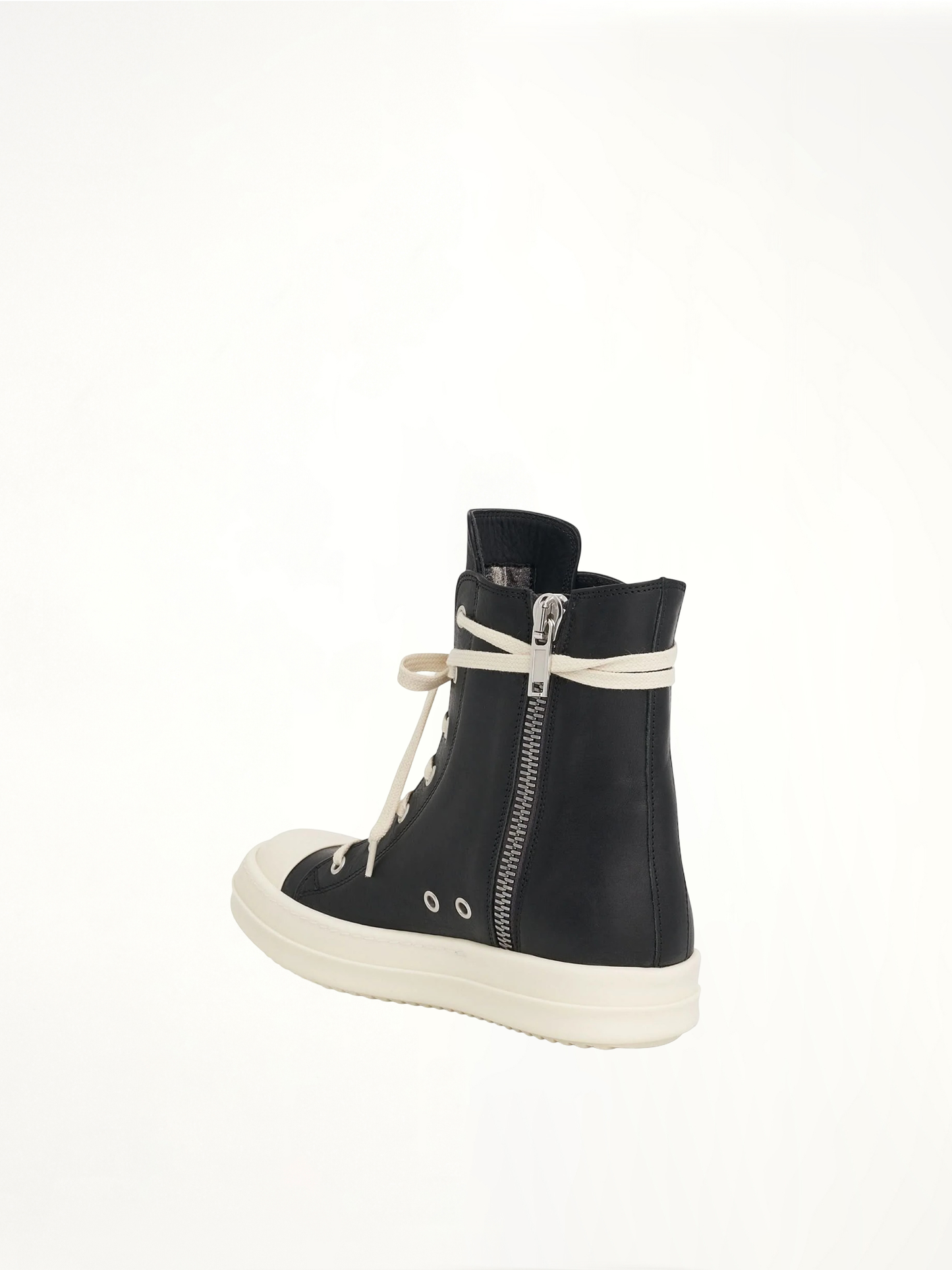 RICK OWENS Washed Calf High Sneaker (Black)