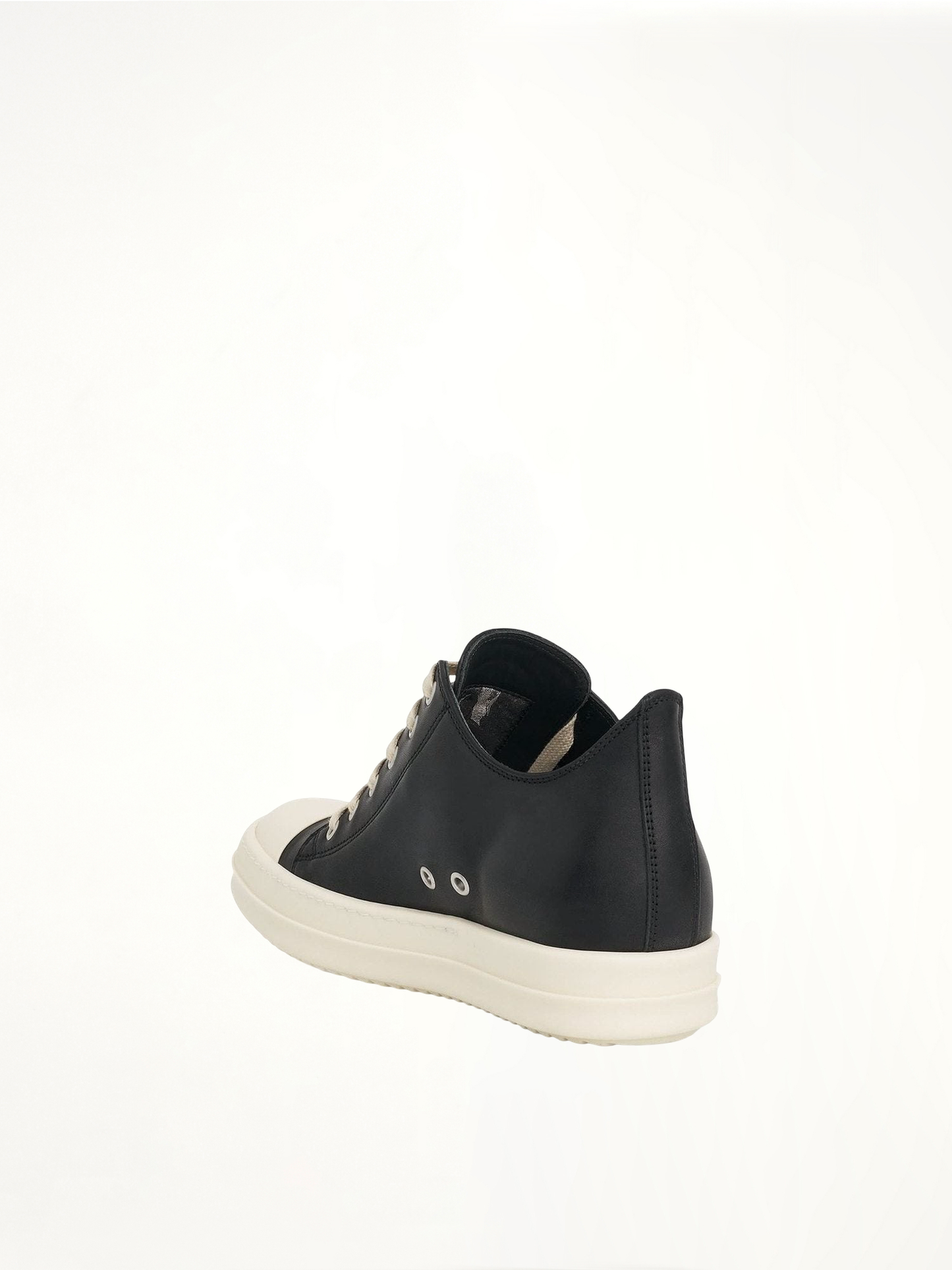 RICK OWENS Washed Calf Sneaker (Black)