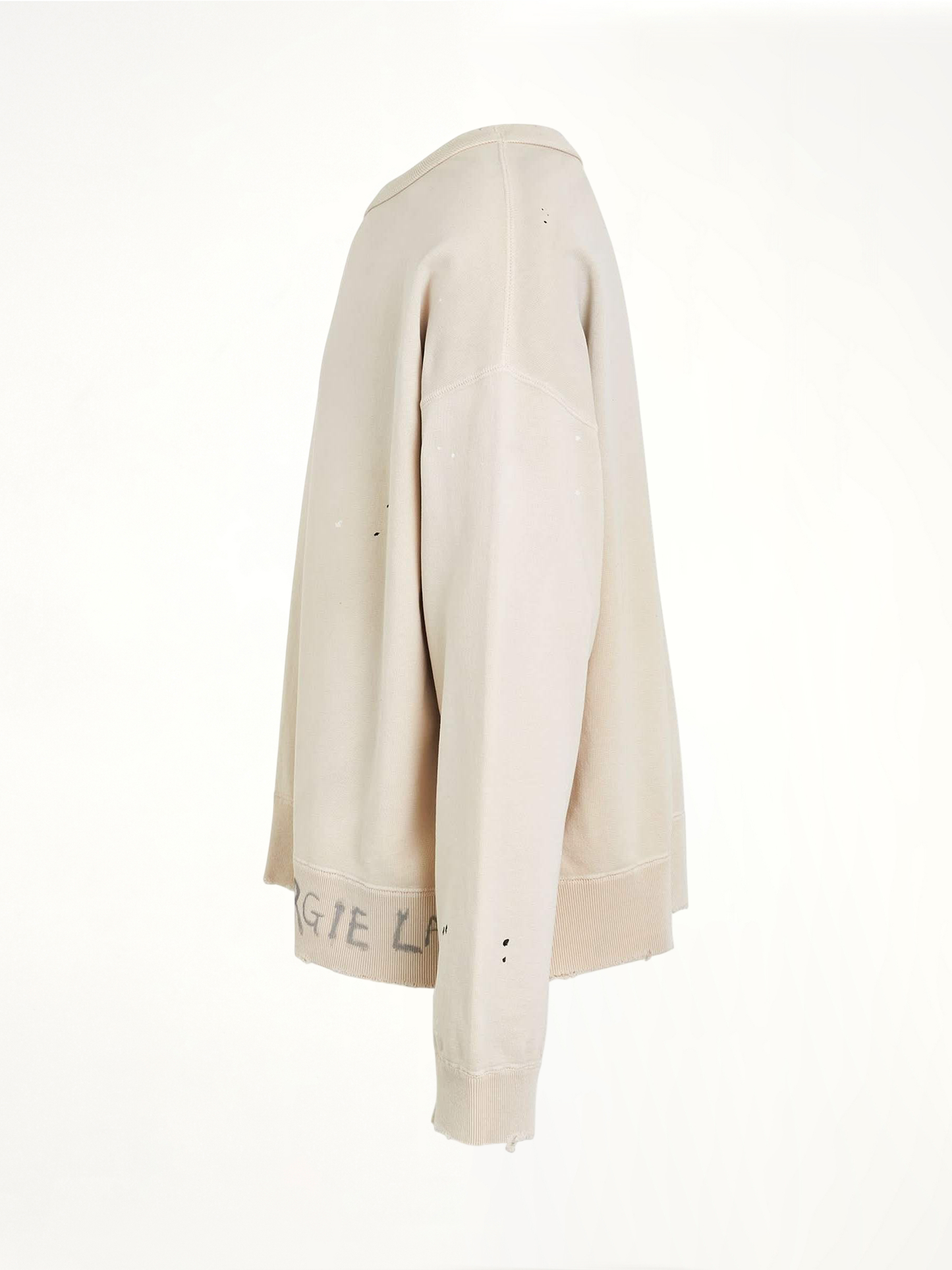 MAISON MARGIELA Open Neck Logo Sweatshirt (White)