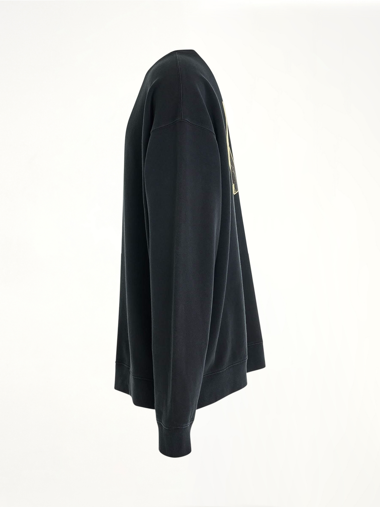 MAISON MARGIELA Open Neck Oversized Sweatshirt (Black)