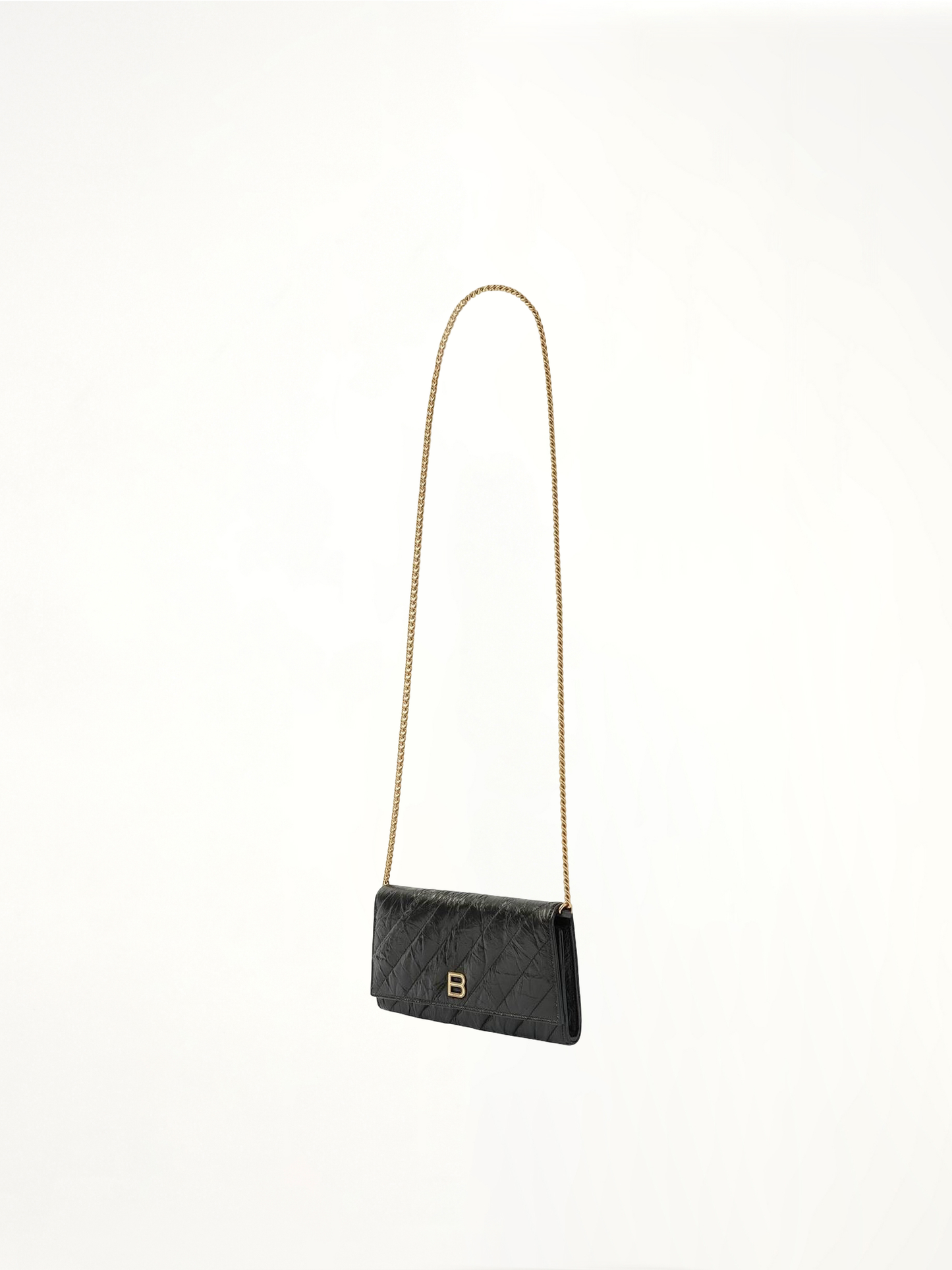 BALENCIAGA Crush Wallet on Chain (Black)