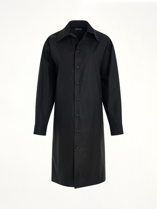Image of Dresses. Productname: BALENCIAGA Kick Collar Dress in BLACK colour by brand - BALENCIAGA