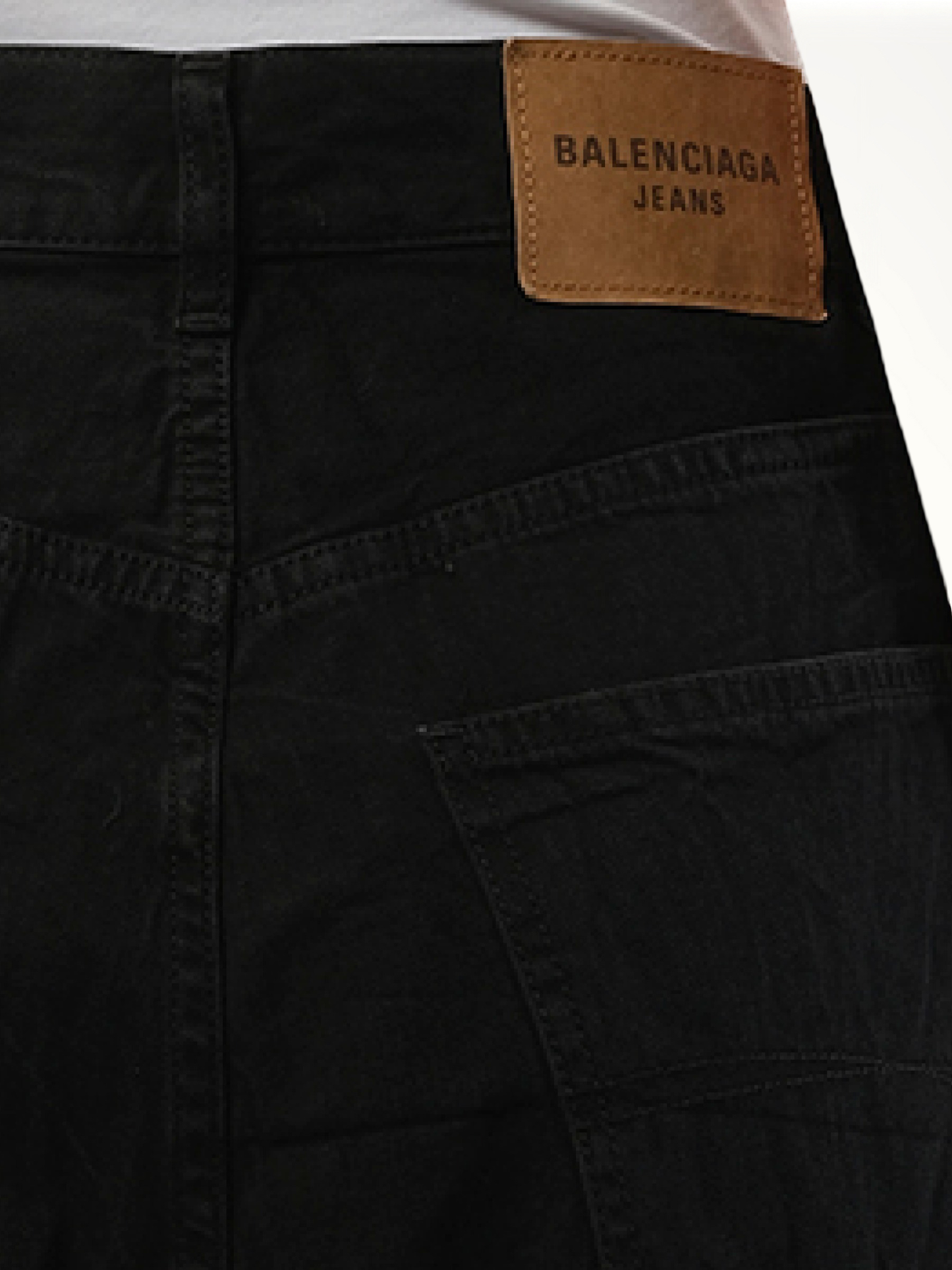 BALENCIAGA Low Crotch Japanese Denim Jeans (Black)