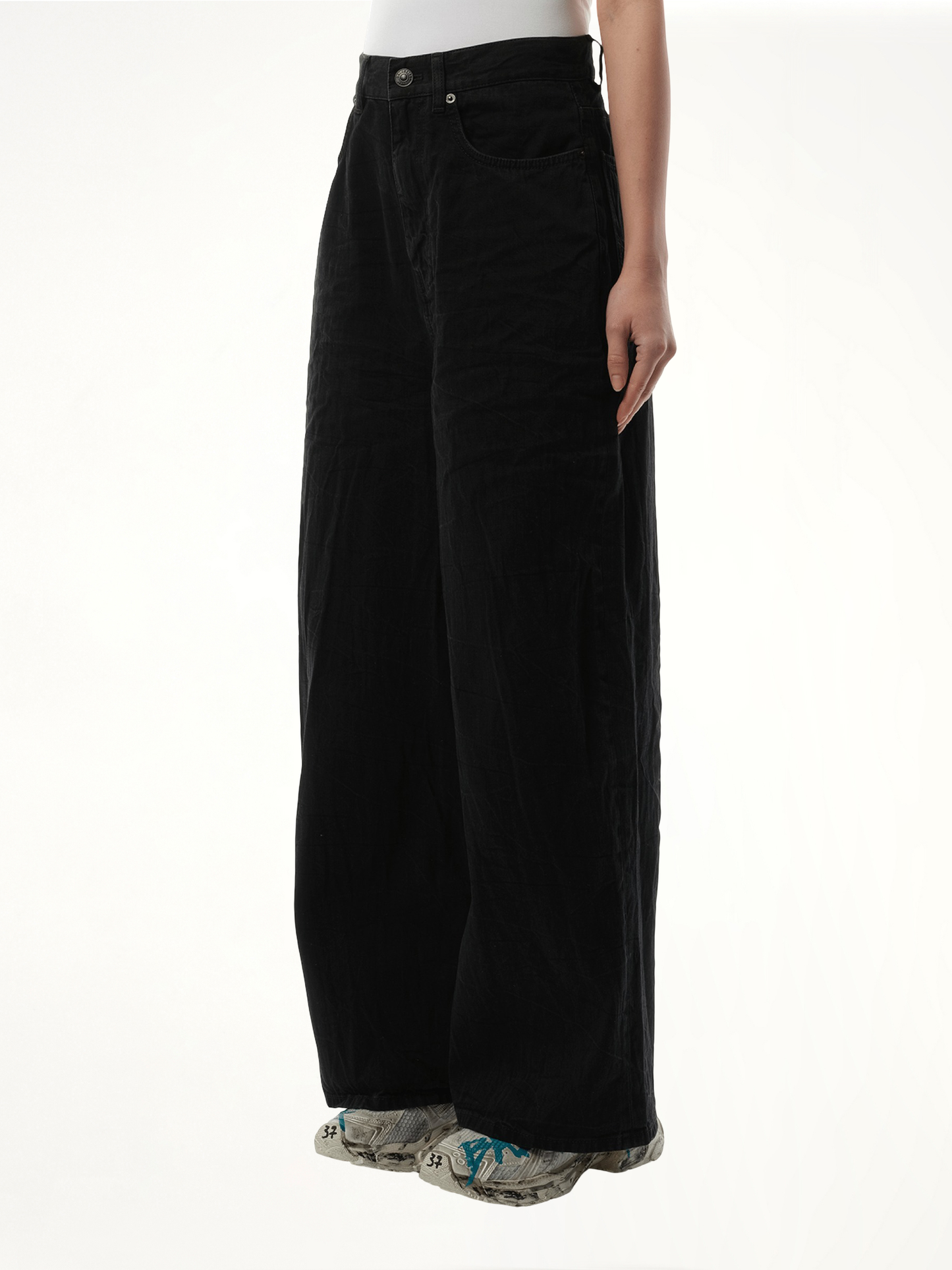 BALENCIAGA Low Crotch Japanese Denim Jeans (Black)