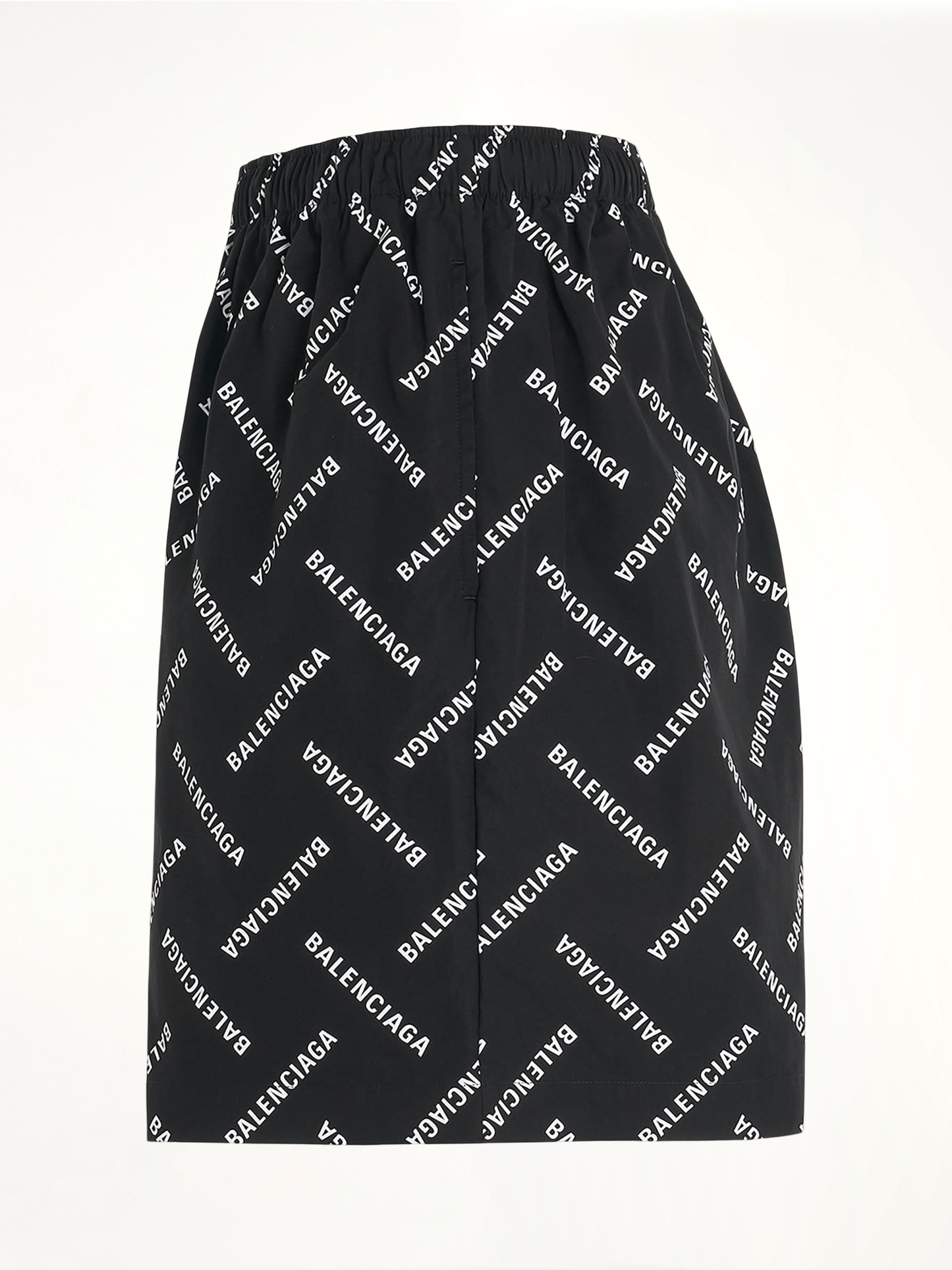BALENCIAGA All-Over Logo Pyjama Shorts (Black)