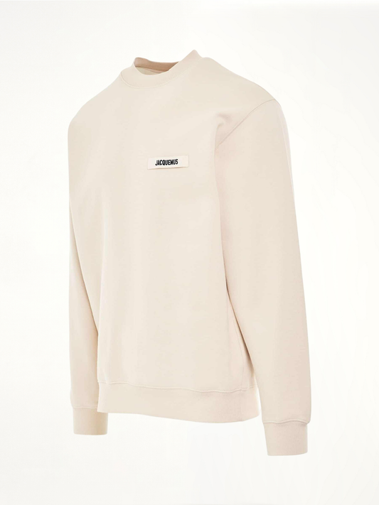 JACQUEMUS Gros Grain Logo Sweatshirt (Beige)