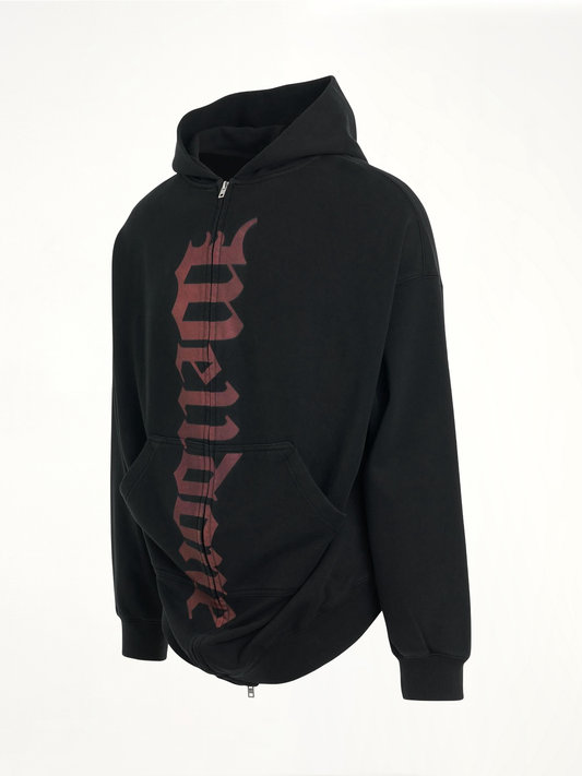 WE11DONE Flare Zip-Up Hoodie (Black)