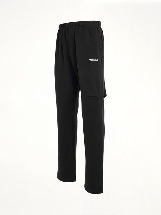 WE11DONE Back Logo Wide Jogger Pants (Black)