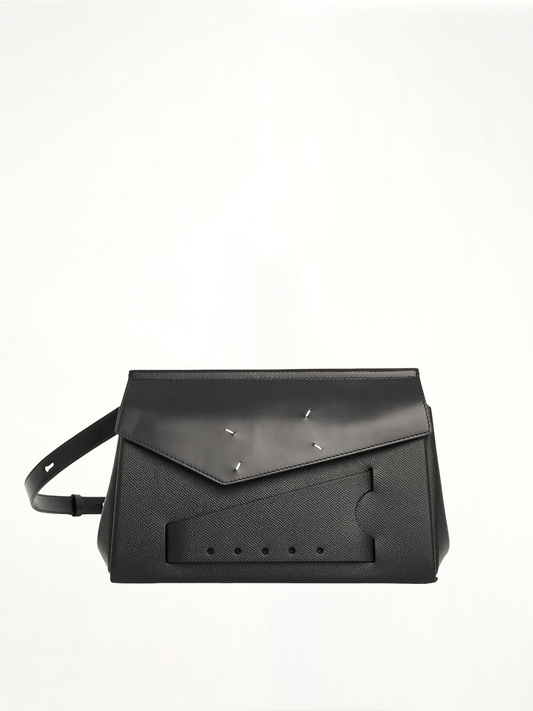 Image of Bags. Productname: MAISON MARGIELA Snatched Leather Tote Bag in BLACK colour by brand - MAISON MARGIELA