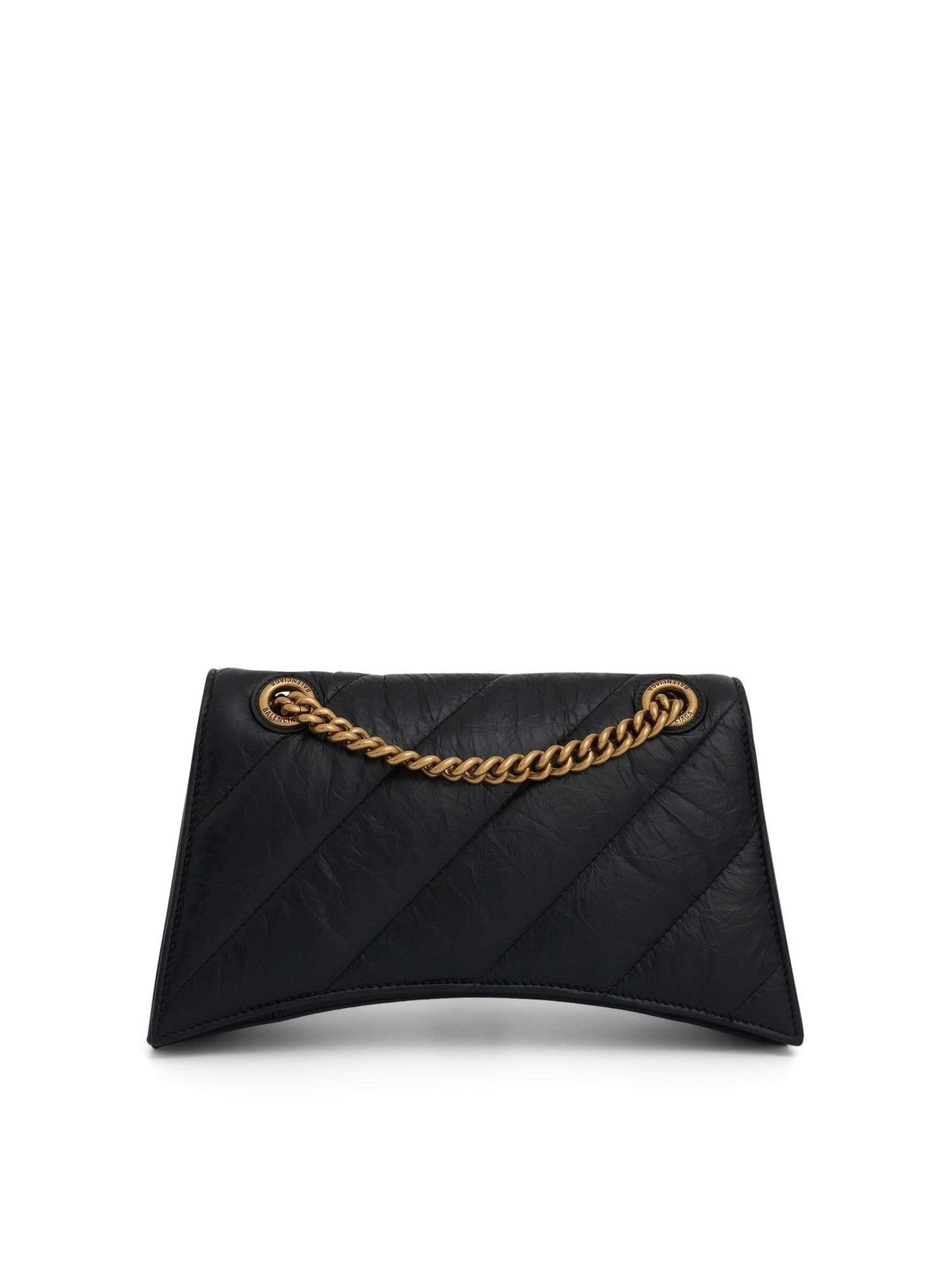 BALENCIAGA Crush Small Chain Quilted Bag (Black)