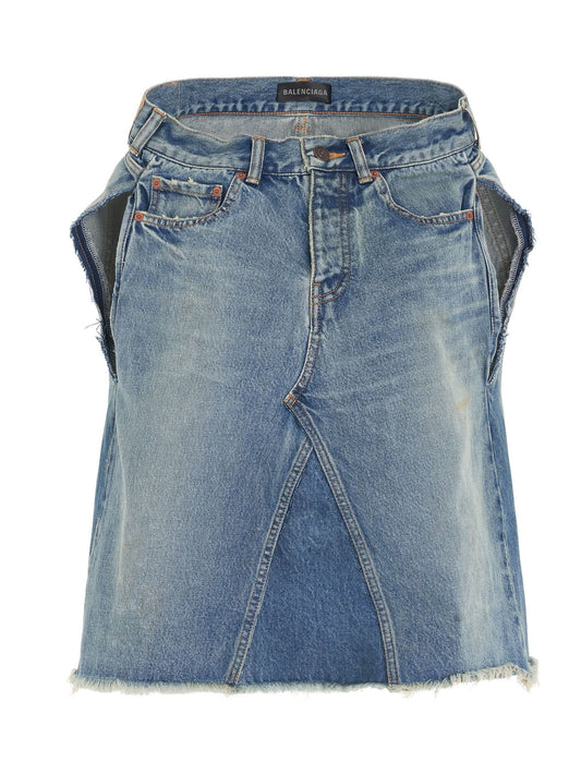 Image of a model wearing Pants. Productname: BALENCIAGA Pants Top in True Blue colour by brand - BALENCIAGA