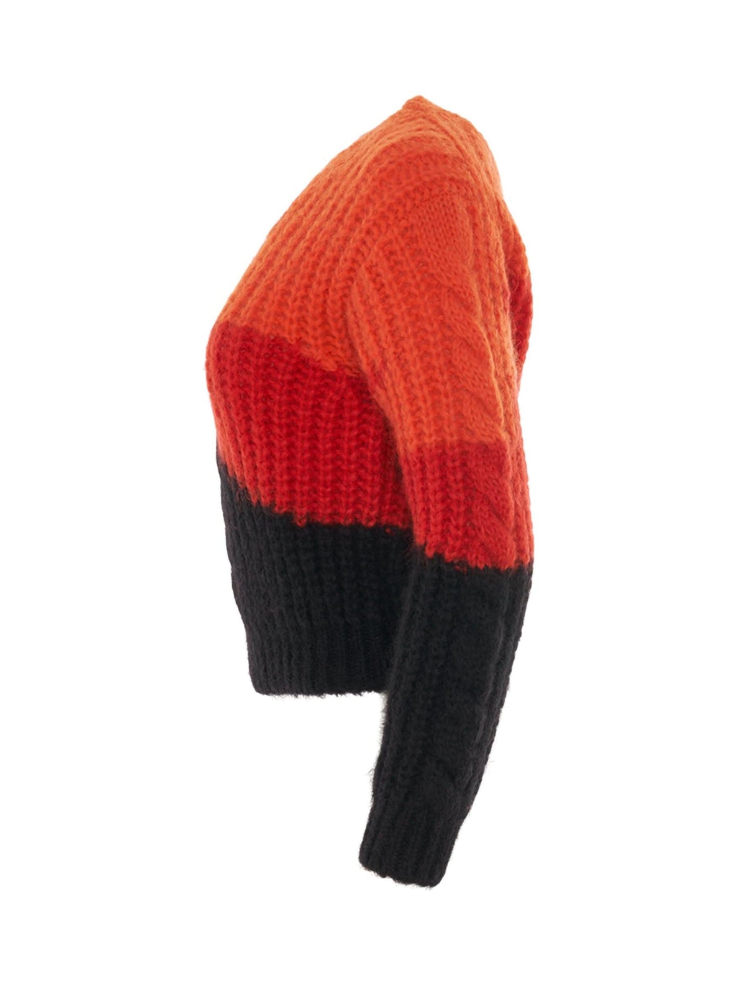ALEXANDER MCQUEEN Mohair Crewneck Sweater (Orange)