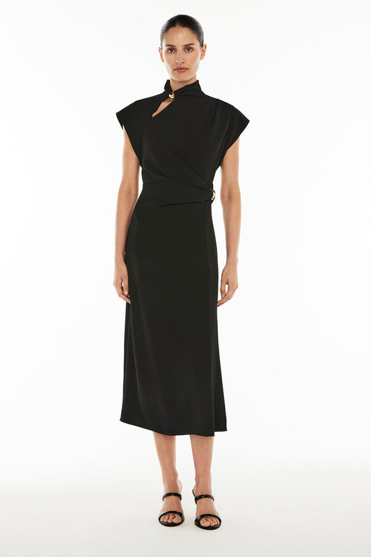 Image of Dresses. Productname: High Definition Midi Dress in BLACK colour by brand - Manning Cartell