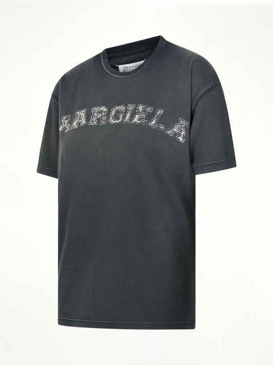 MAISON MARGIELA Faded Logo Relaxed Fit T-Shirt (Black)