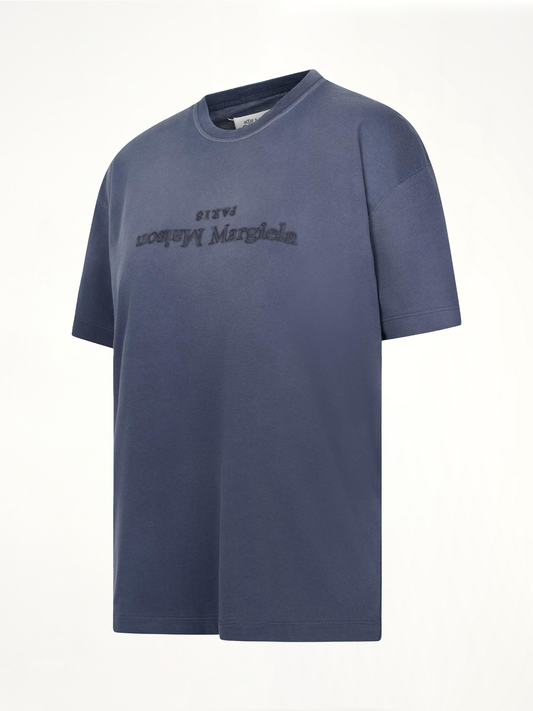 MAISON MARGIELA Cotton Jersey Logo T-Shirt (Blue)
