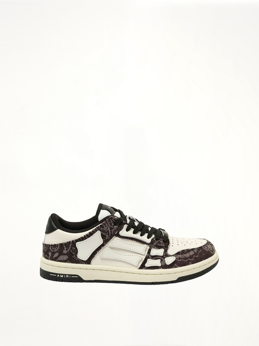 Image of Sneakers. Productname: AMIRI Bandana Denim Skeleton Sneaker in BLACK colour by brand - AMIRI