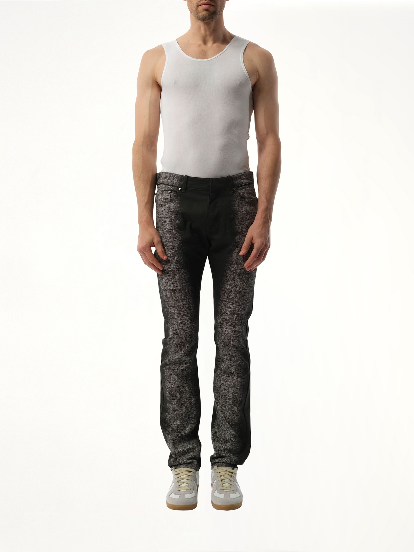 BALENCIAGA Denim Imprime Jeans (Black)