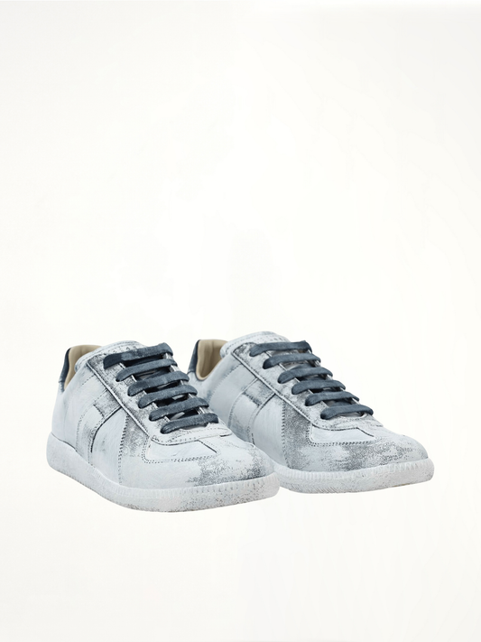 MAISON MARGIELA Replica Painted Leather Sneakers (White)
