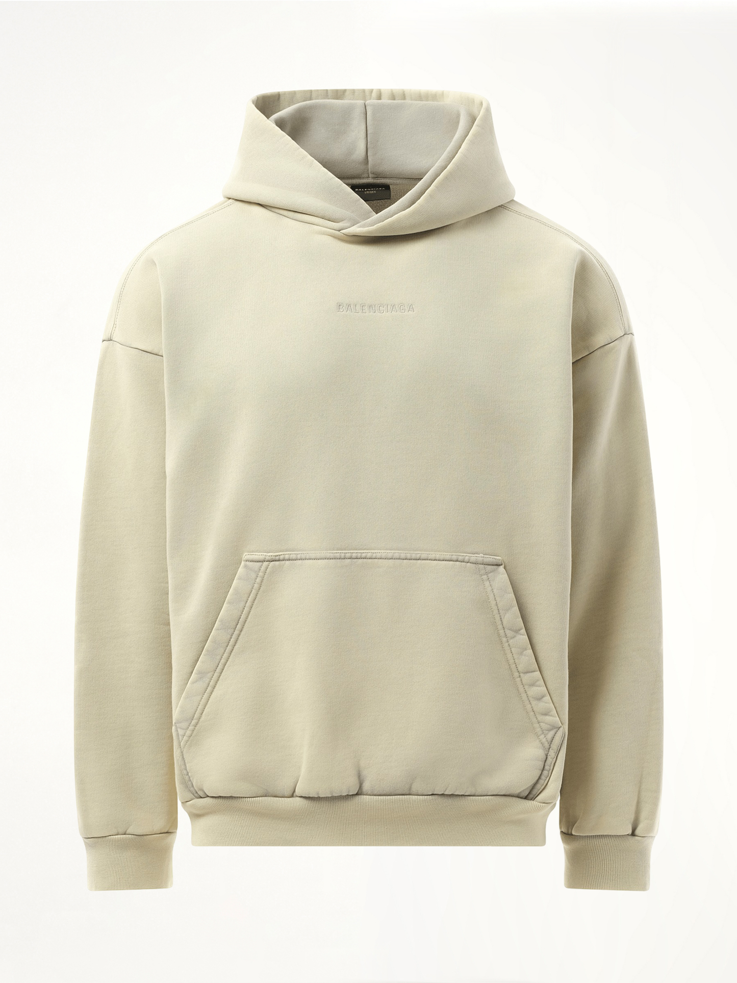 BALENCIAGA Back Embroidered Medium Fit Hoodie (Grey)