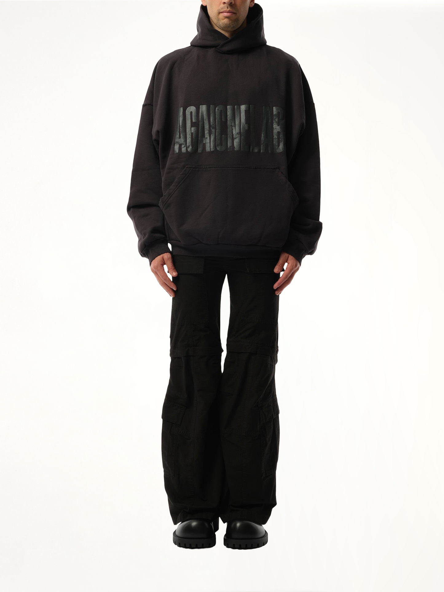 BALENCIAGA AGAICNELAB Large Fit Hoodie (Black)
