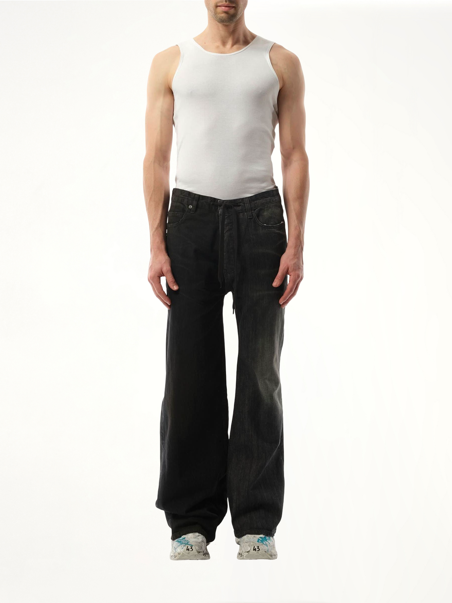 BALENCIAGA Fifty-Fifty Pants (Black)