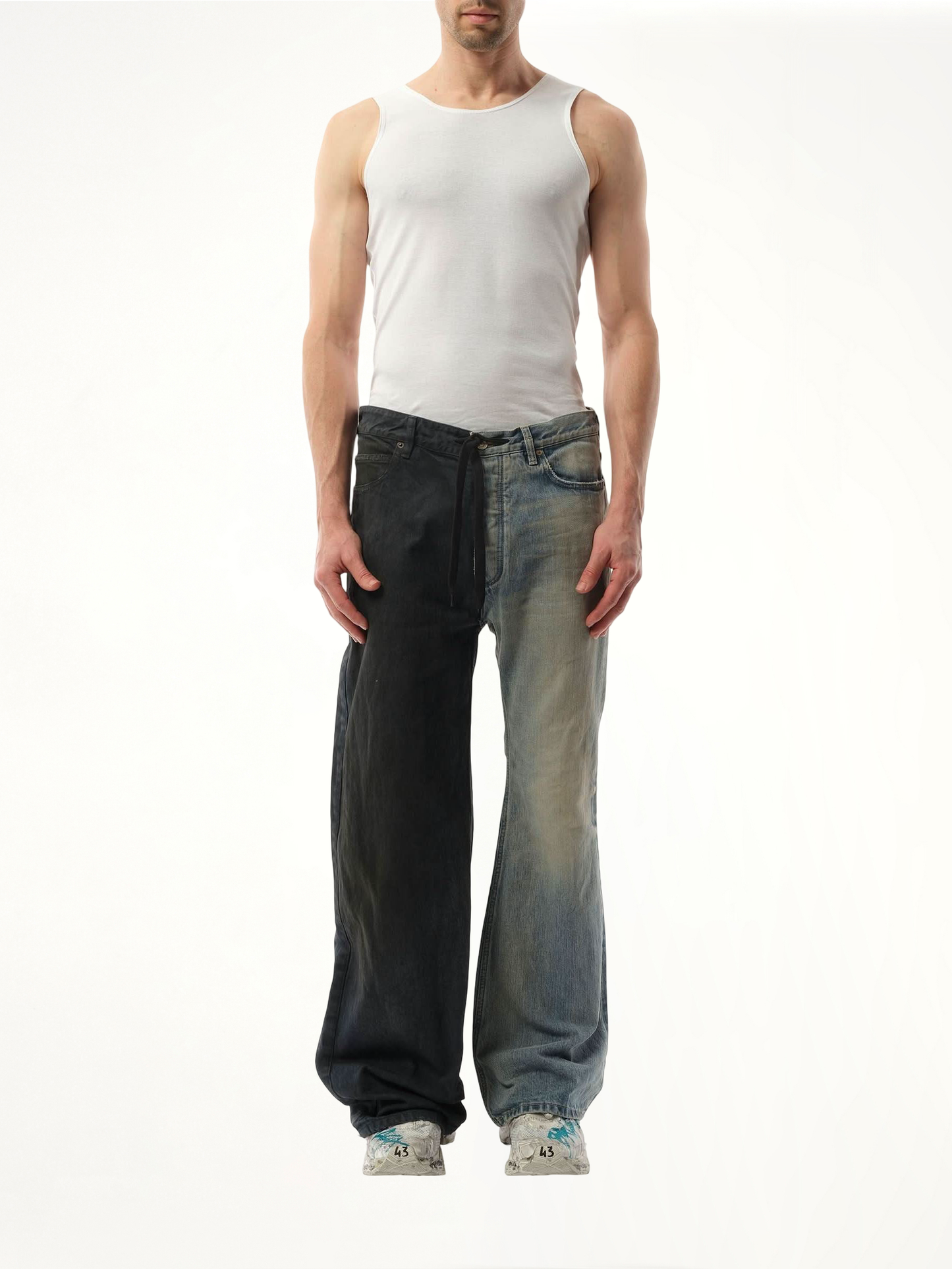 BALENCIAGA Fifty-Fifty Pants (Grey)