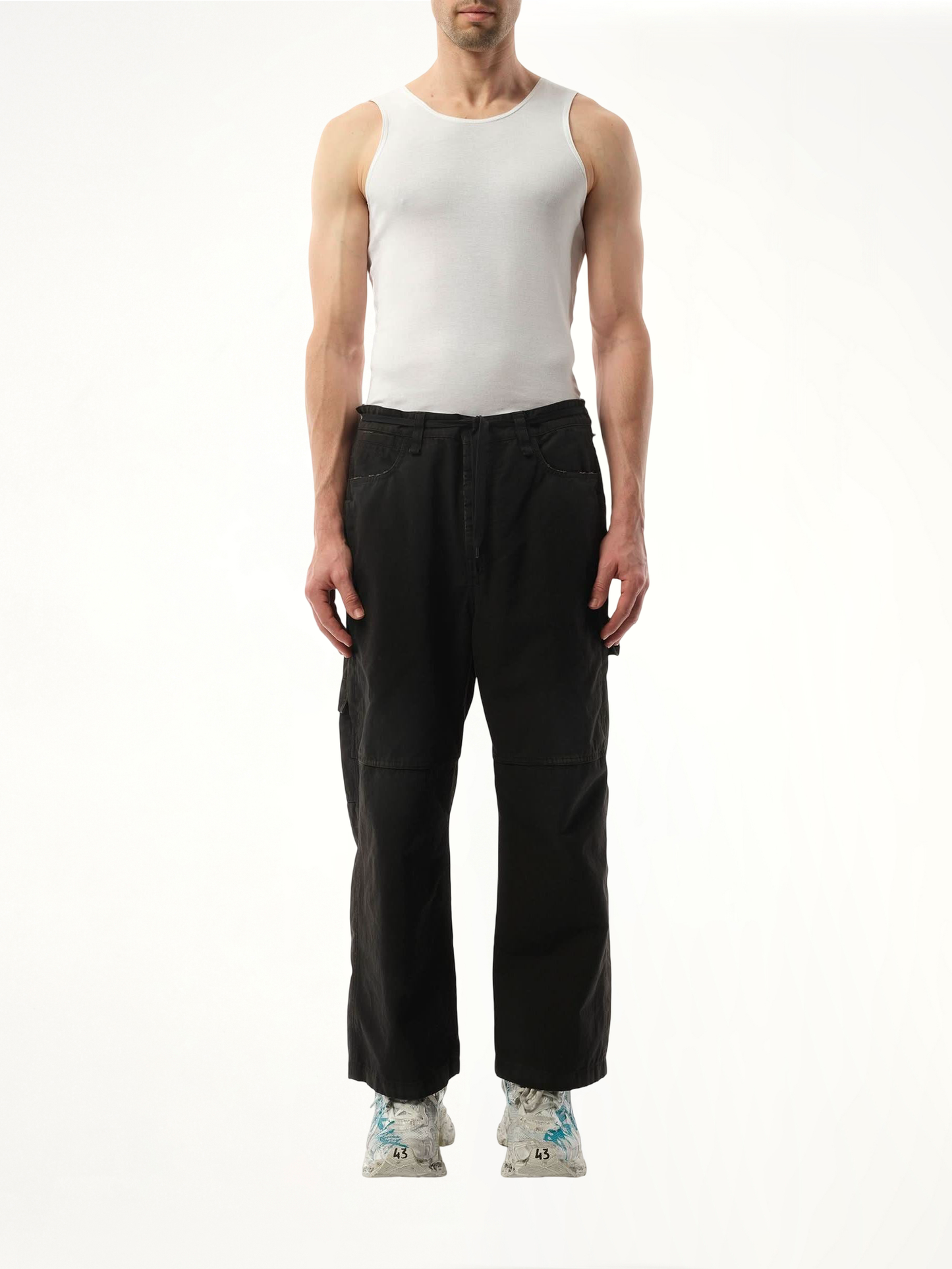 BALENCIAGA Cropped Skater Pants (Black)