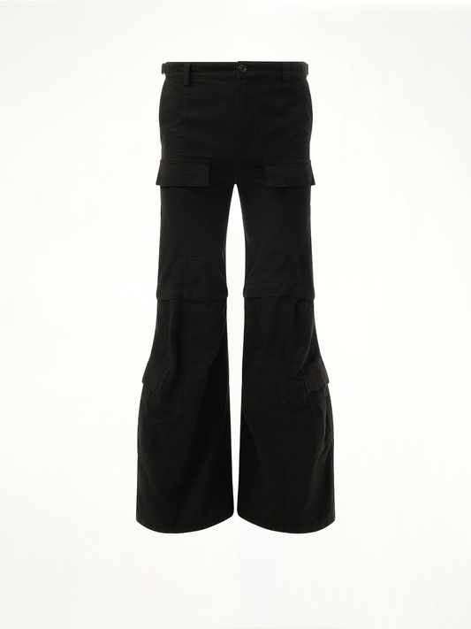 BALENCIAGA Flared Cargo Pants (Black)