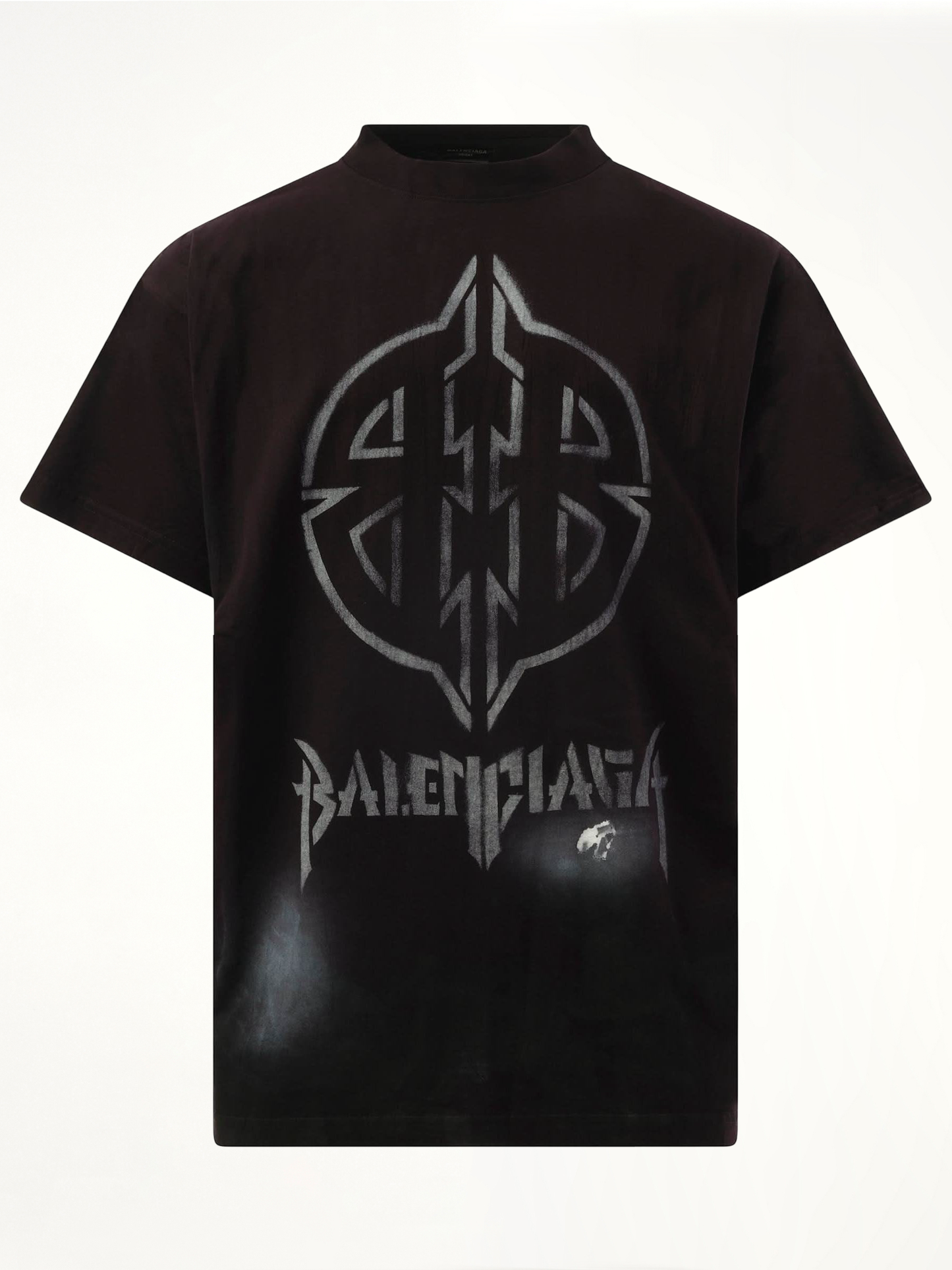 BALENCIAGA Metal BB Stencil Oversized T-Shirt (Black)