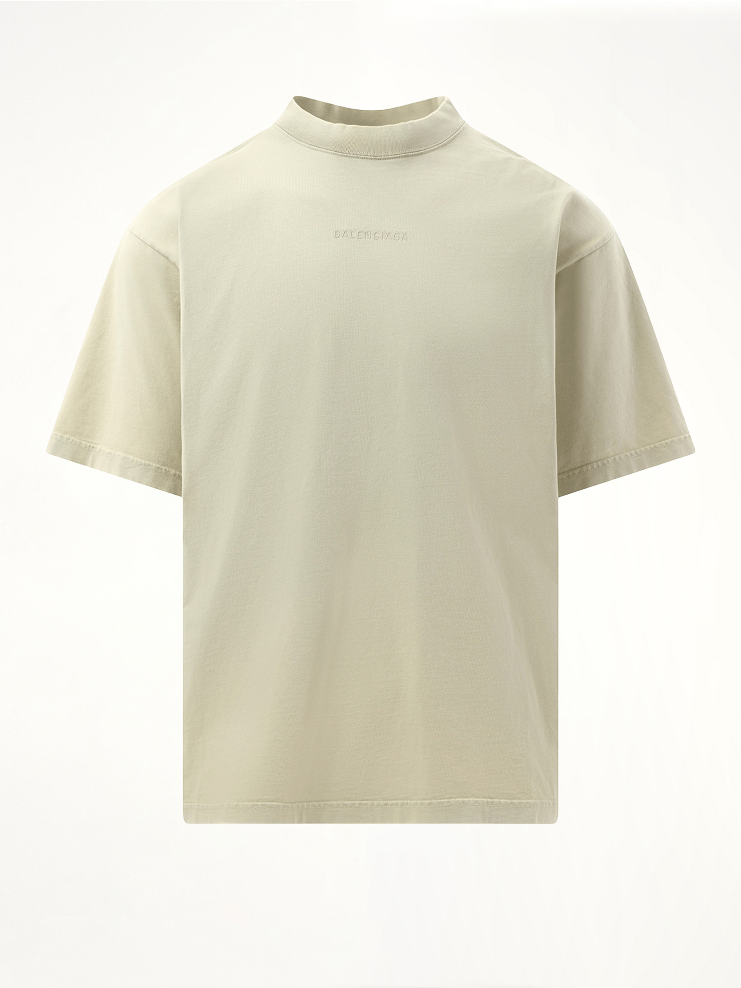 BALENCIAGA Back Embroidered Medium Fit T-Shirt (Grey)